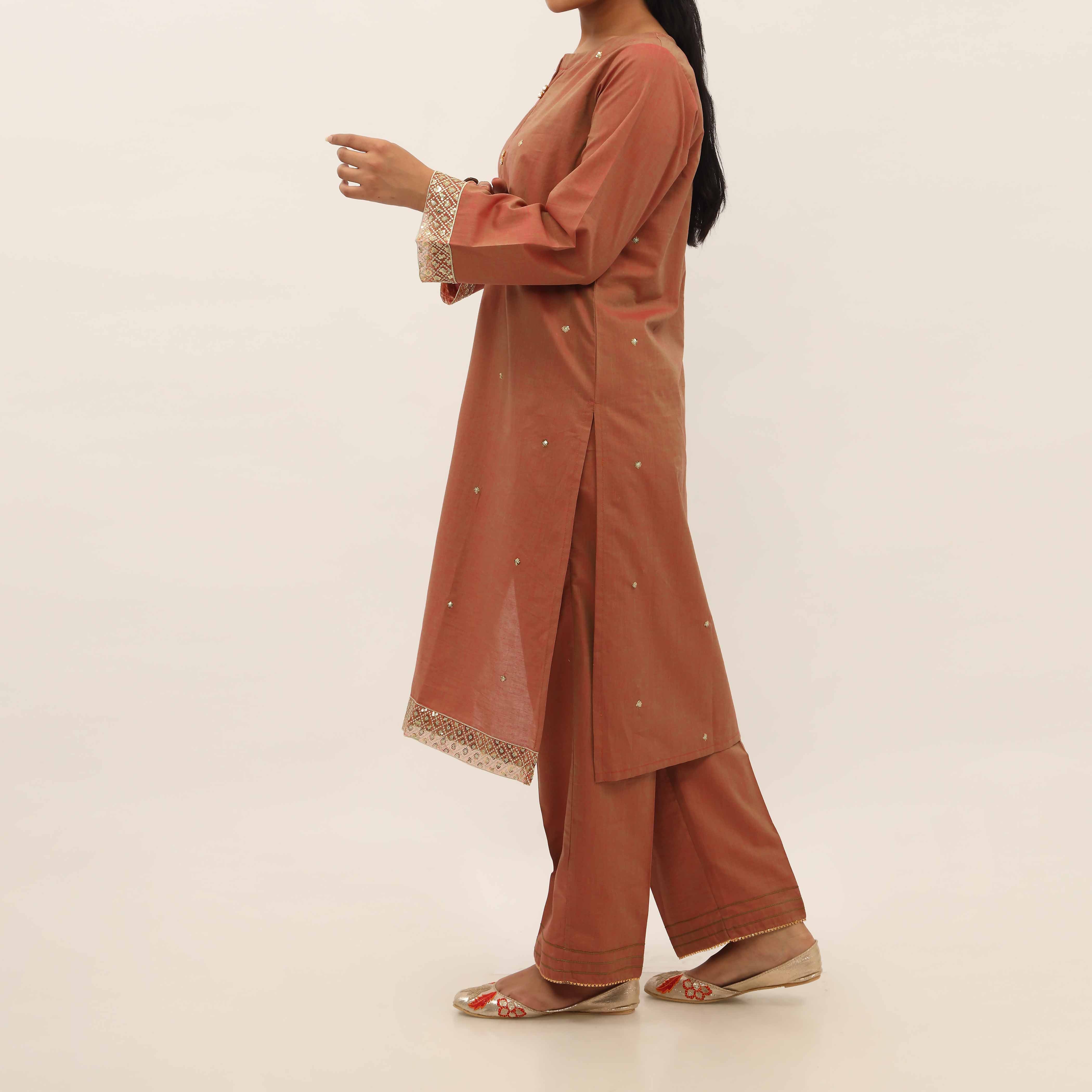 2PC- Cotton Chambre Suit PS5337 - Image 3