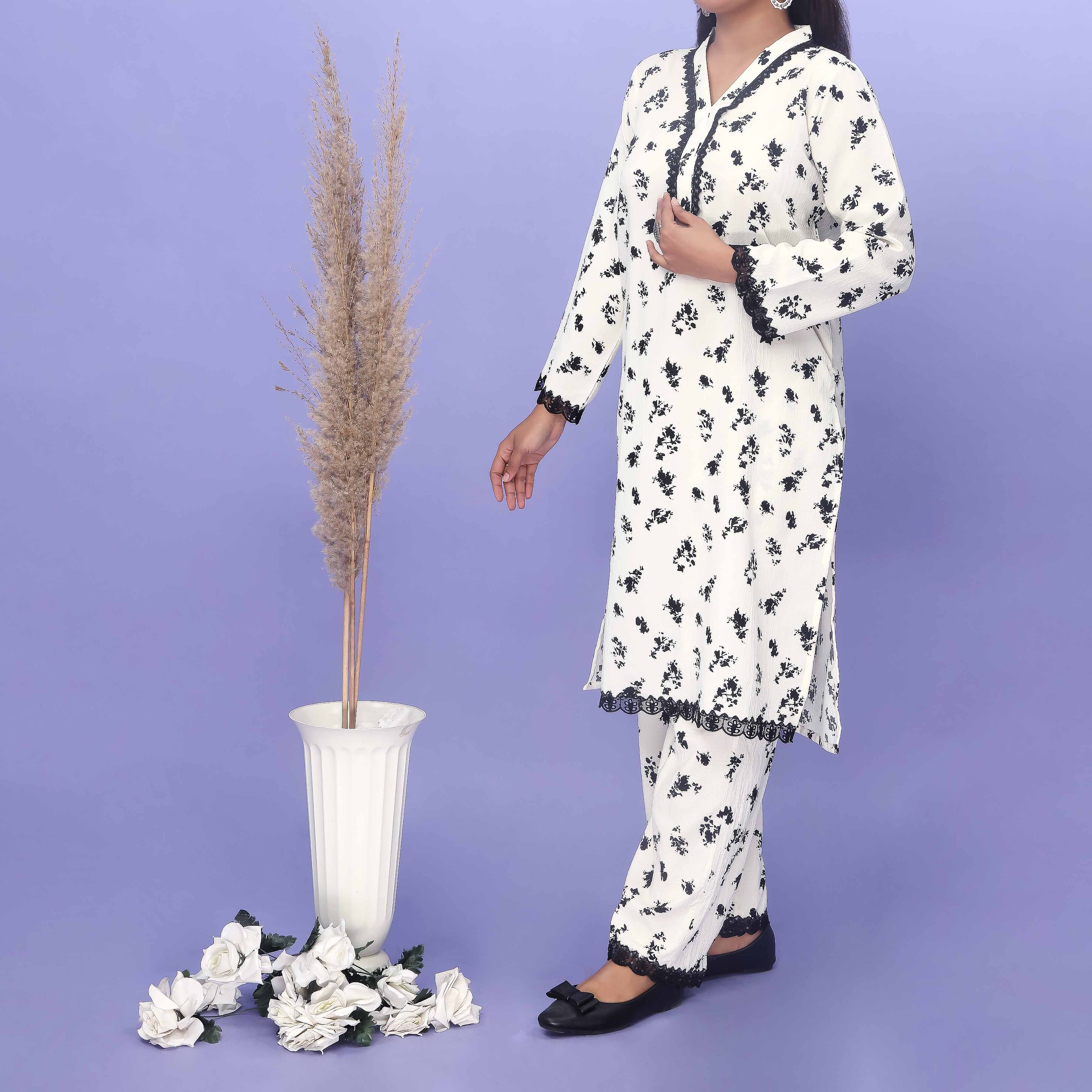 2PC- Crinkle Cotton Suit PS5002 - Image 2