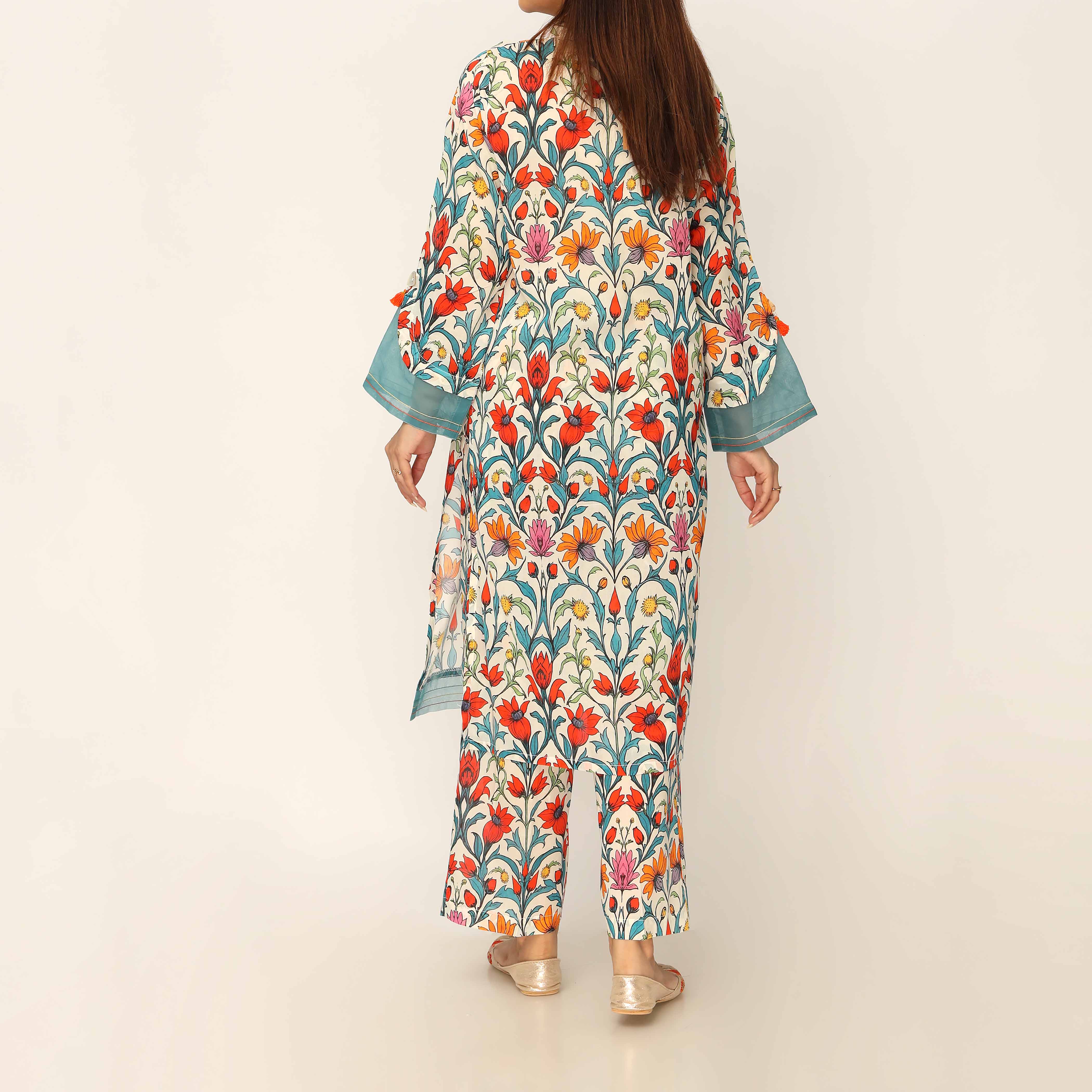 2PC- Digital Printed Cambric Co-ord Set PS5166 - Image 4