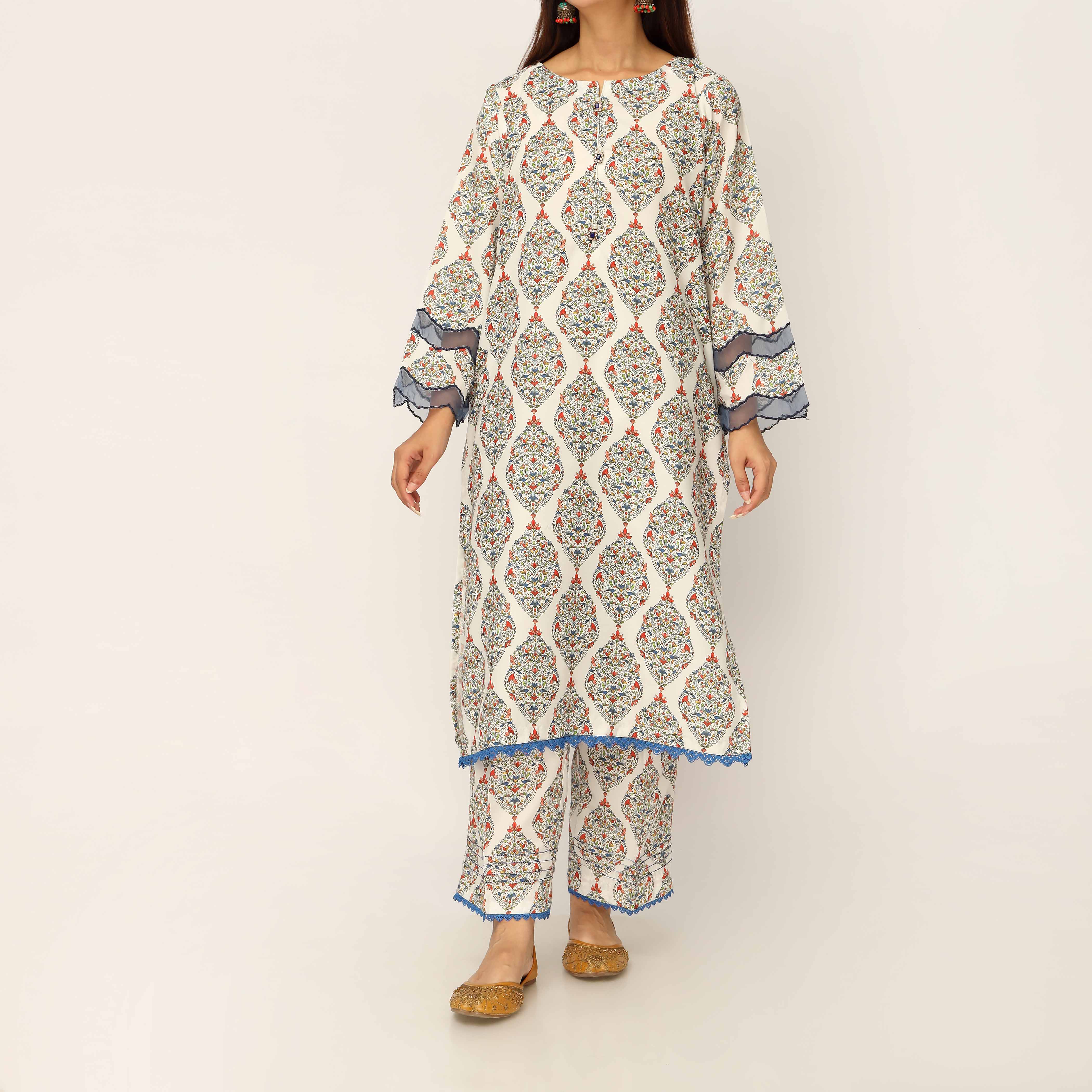 2PC- Digital Printed Cambric Co-ord Set PS5232