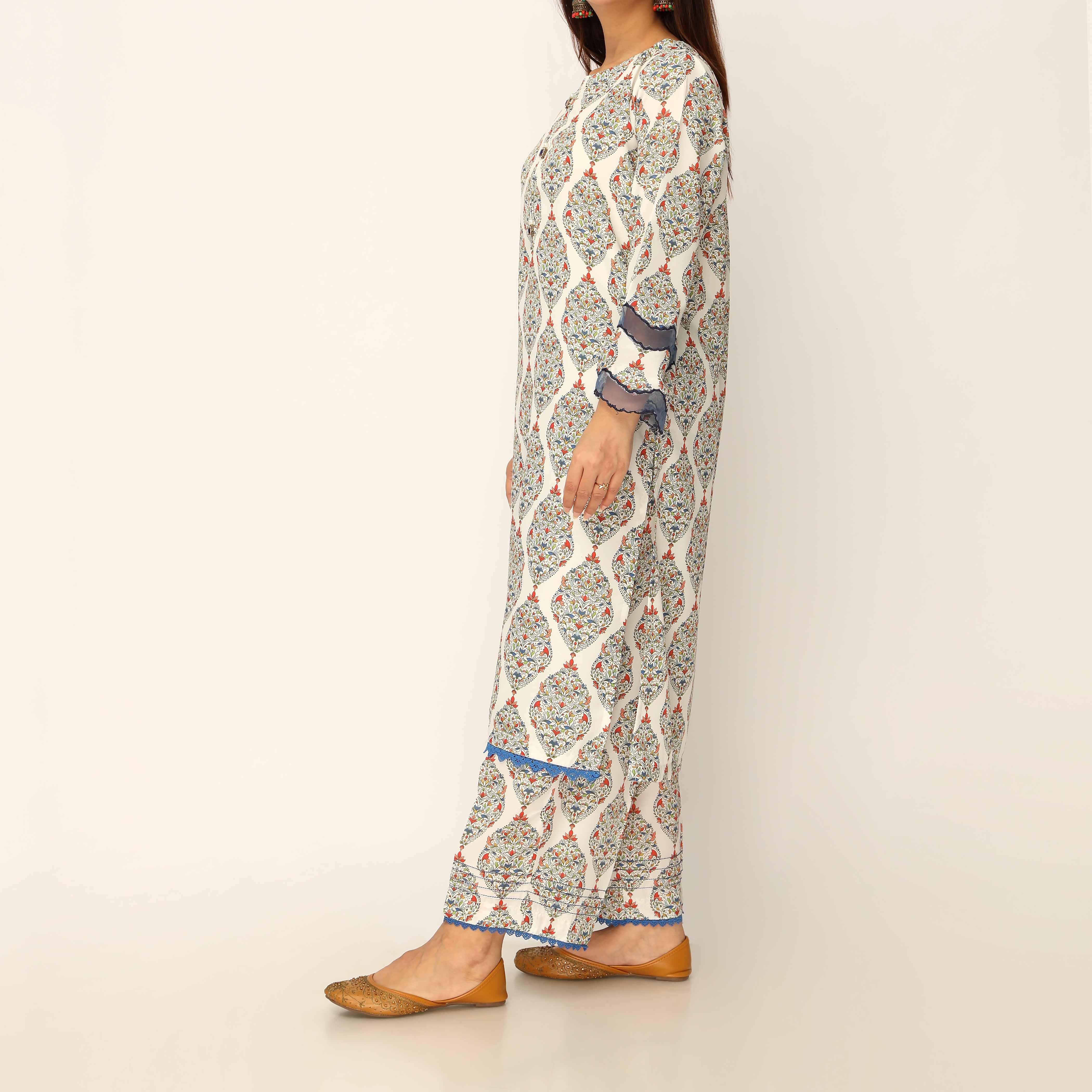 2PC- Digital Printed Cambric Co-ord Set PS5232 - Image 3