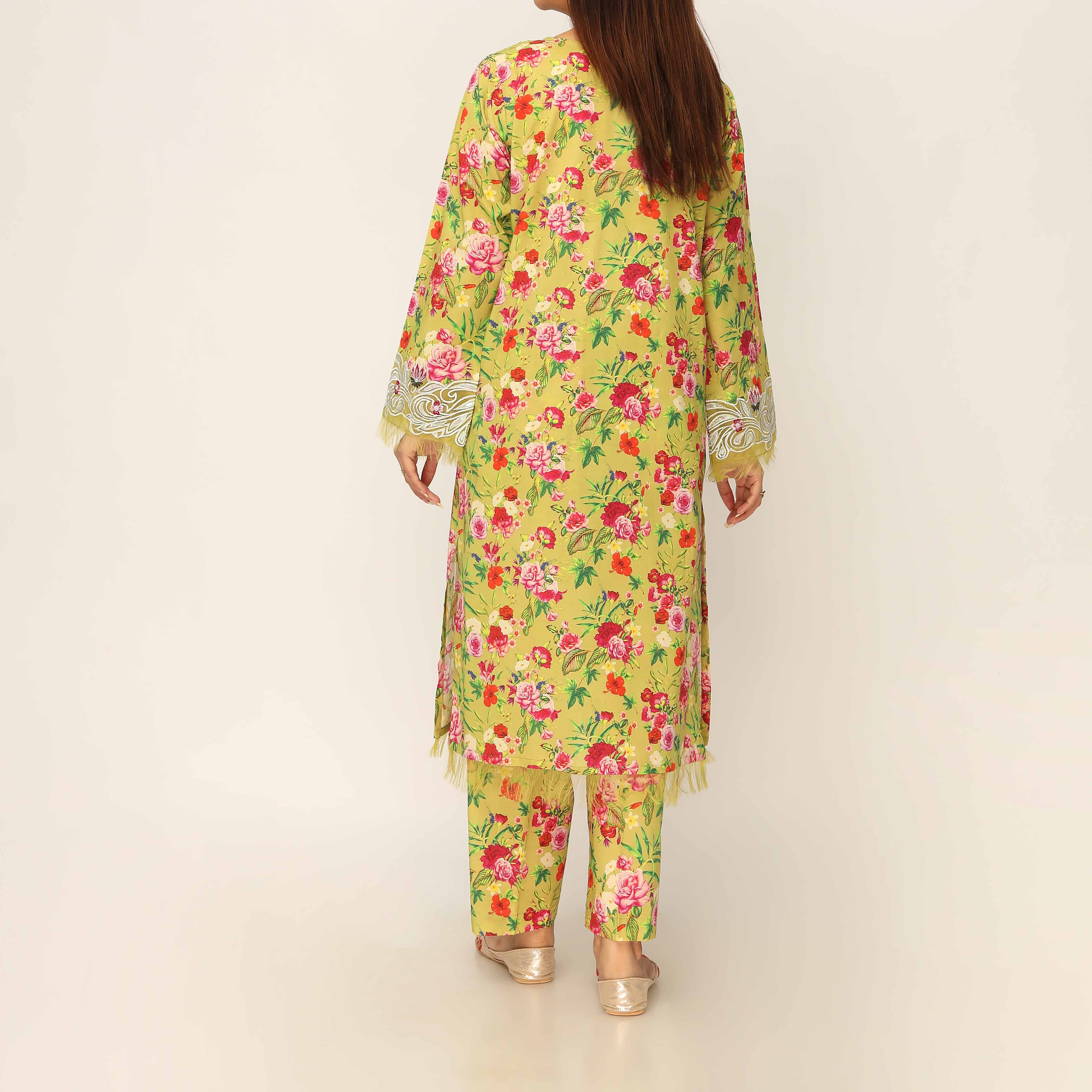 2PC- Digital Printed Cambric Co-ord Set PS5248 - Image 4