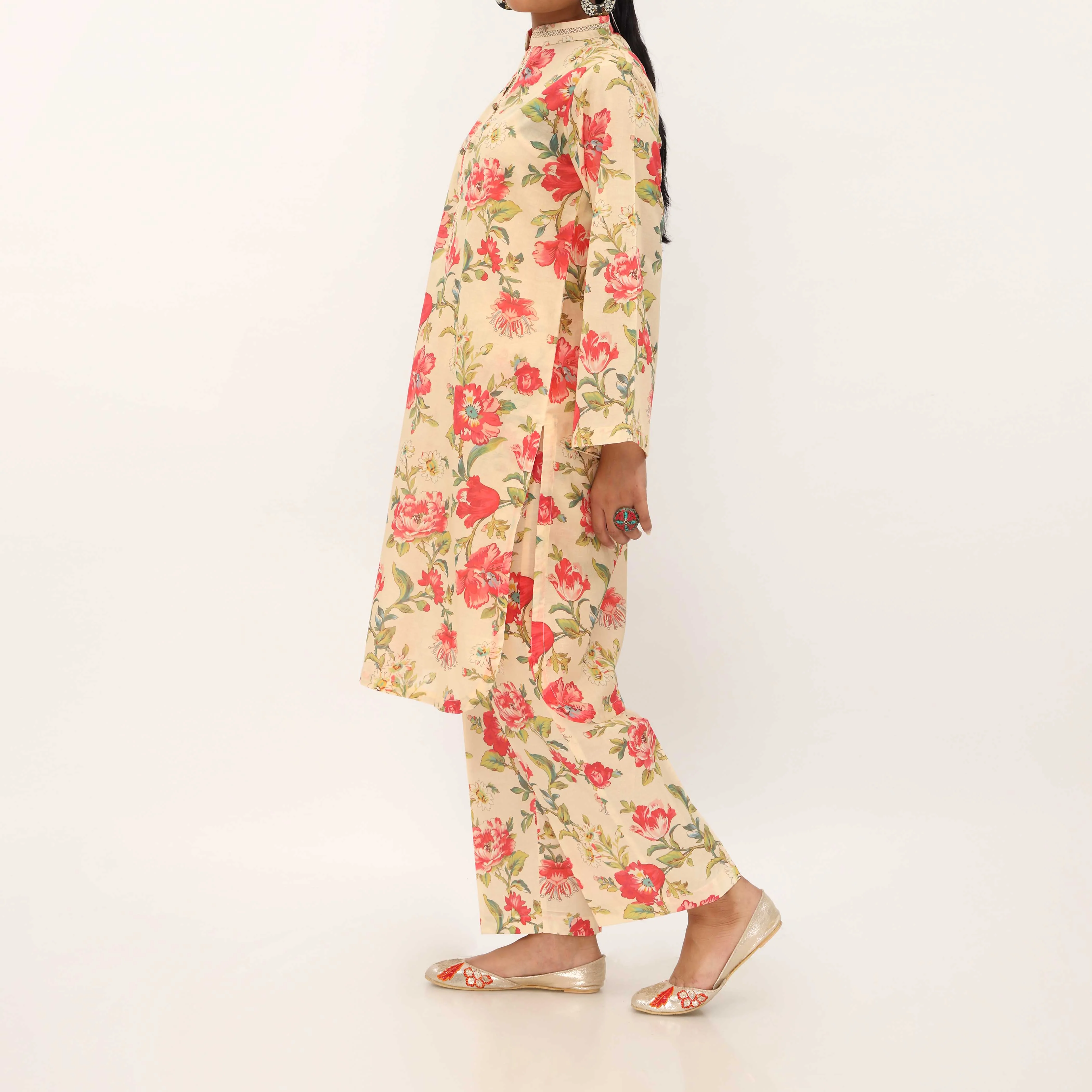 2PC- Digital Printed Cambric Co-ord Set PS5391 - Image 3