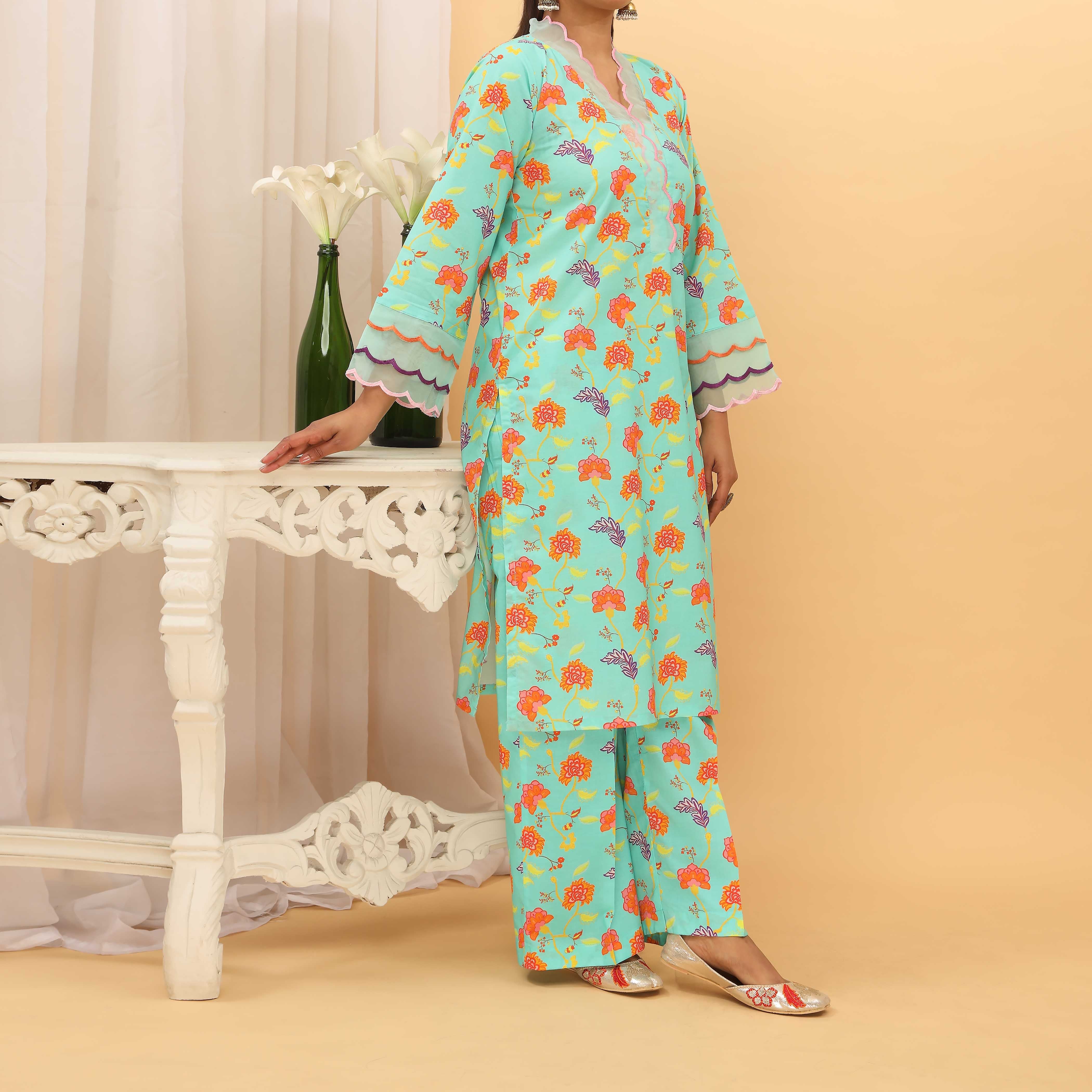 2PC- Digital Printed Cambric Suit PS5130 - Image 2
