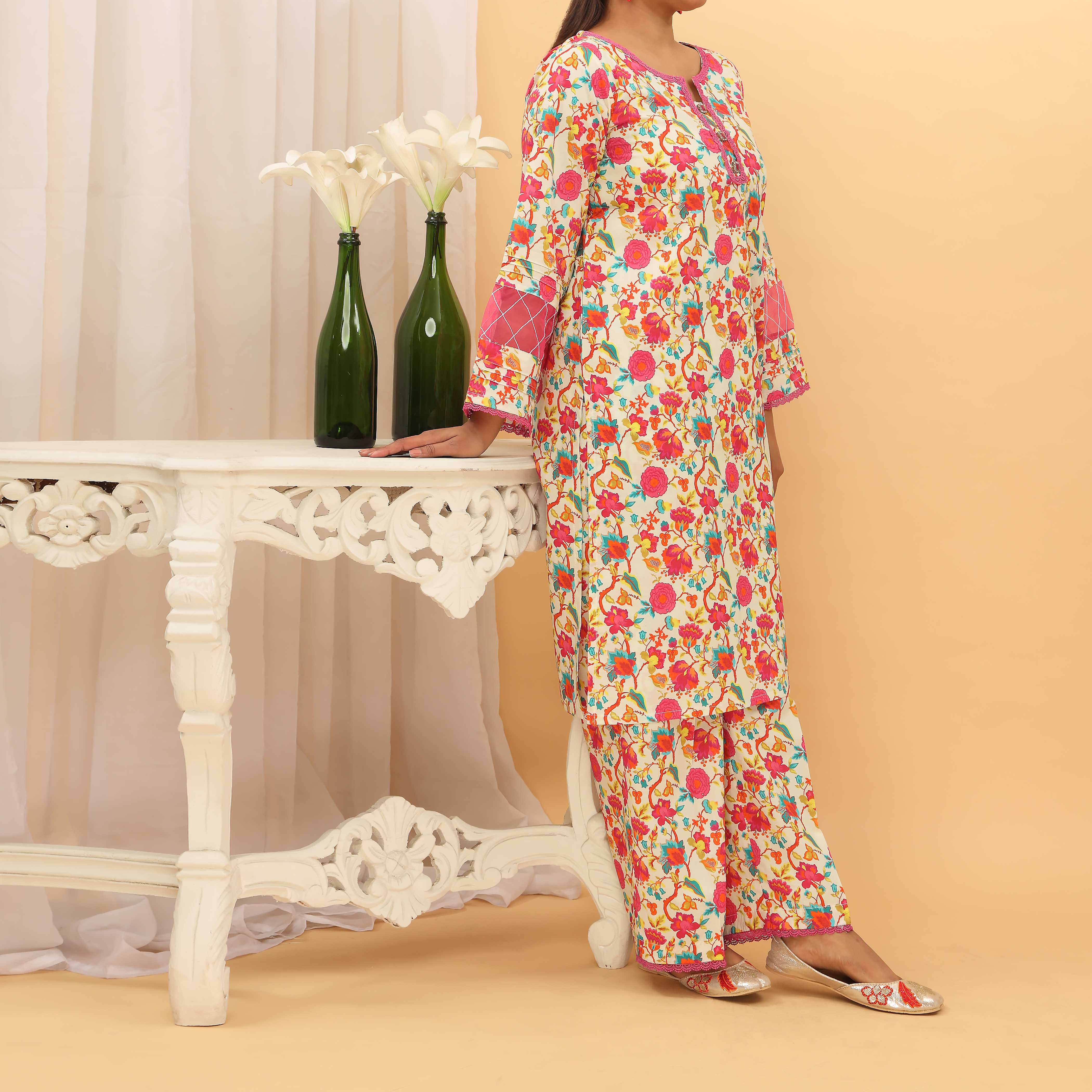 2PC- Digital Printed Cambric Suit PS5163 - Image 2