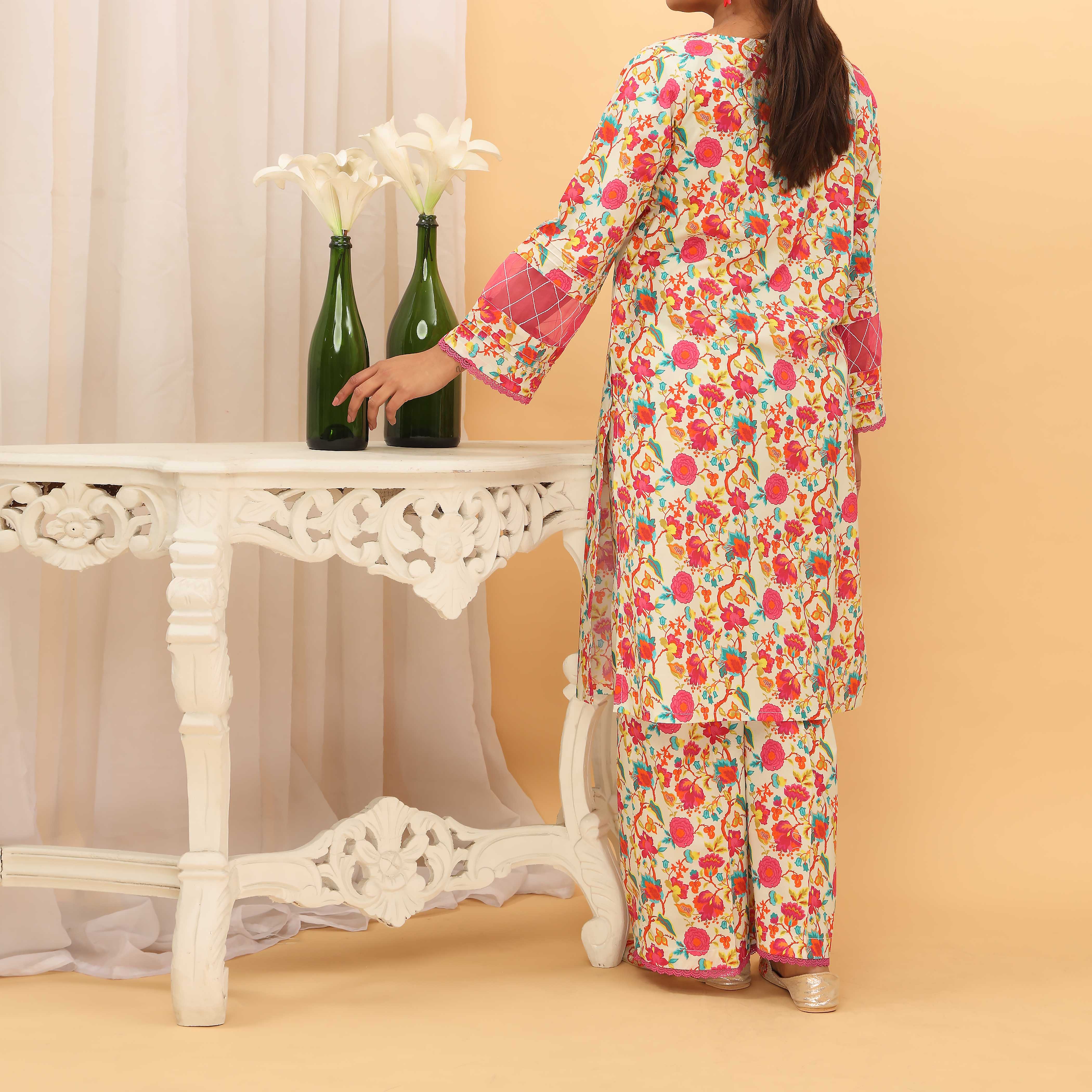 2PC- Digital Printed Cambric Suit PS5163 - Image 3