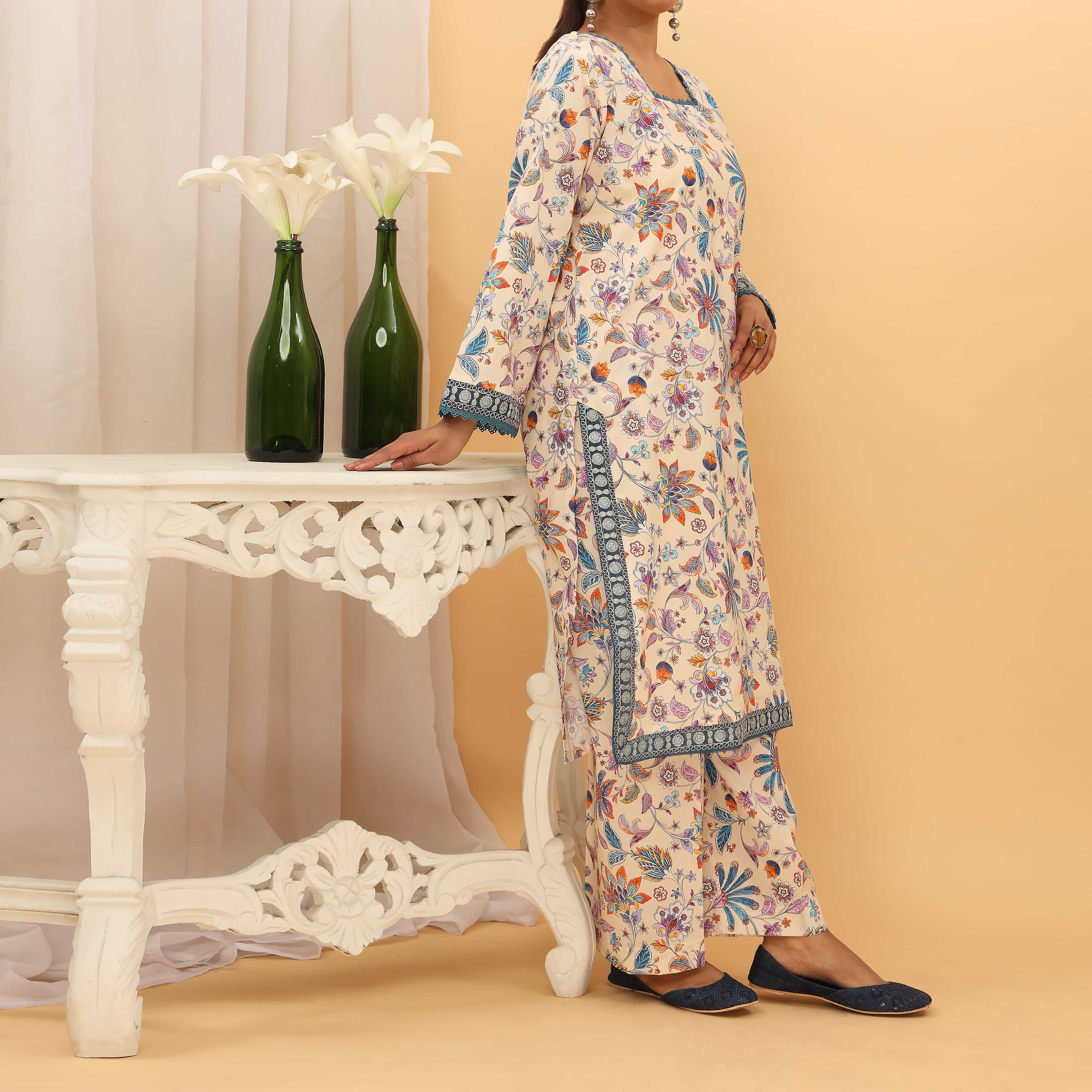 2PC- Digital Printed Cambric Suit PS5171 - Image 2