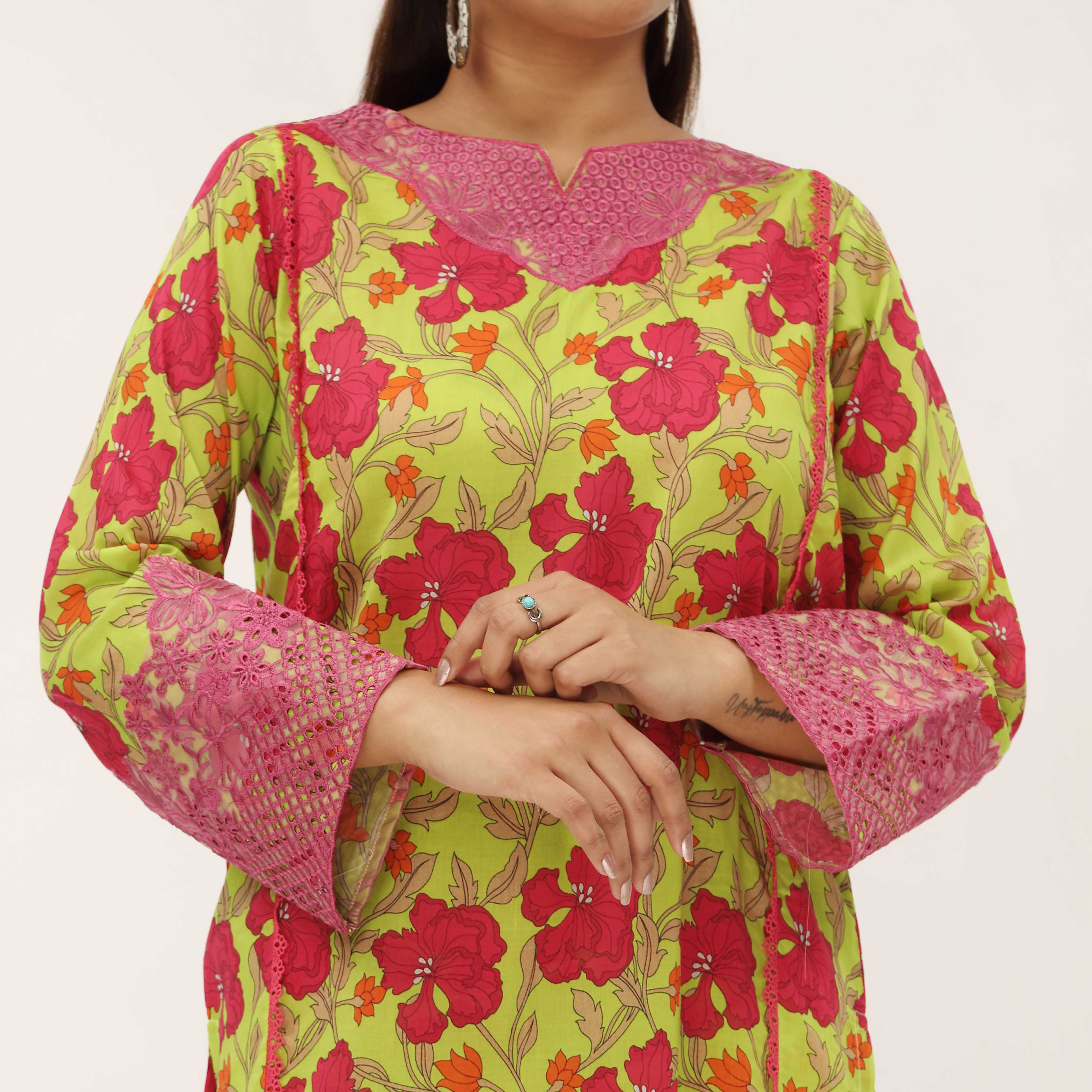 2PC- Digital Printed Cambric Suit PS5253 - Image 3