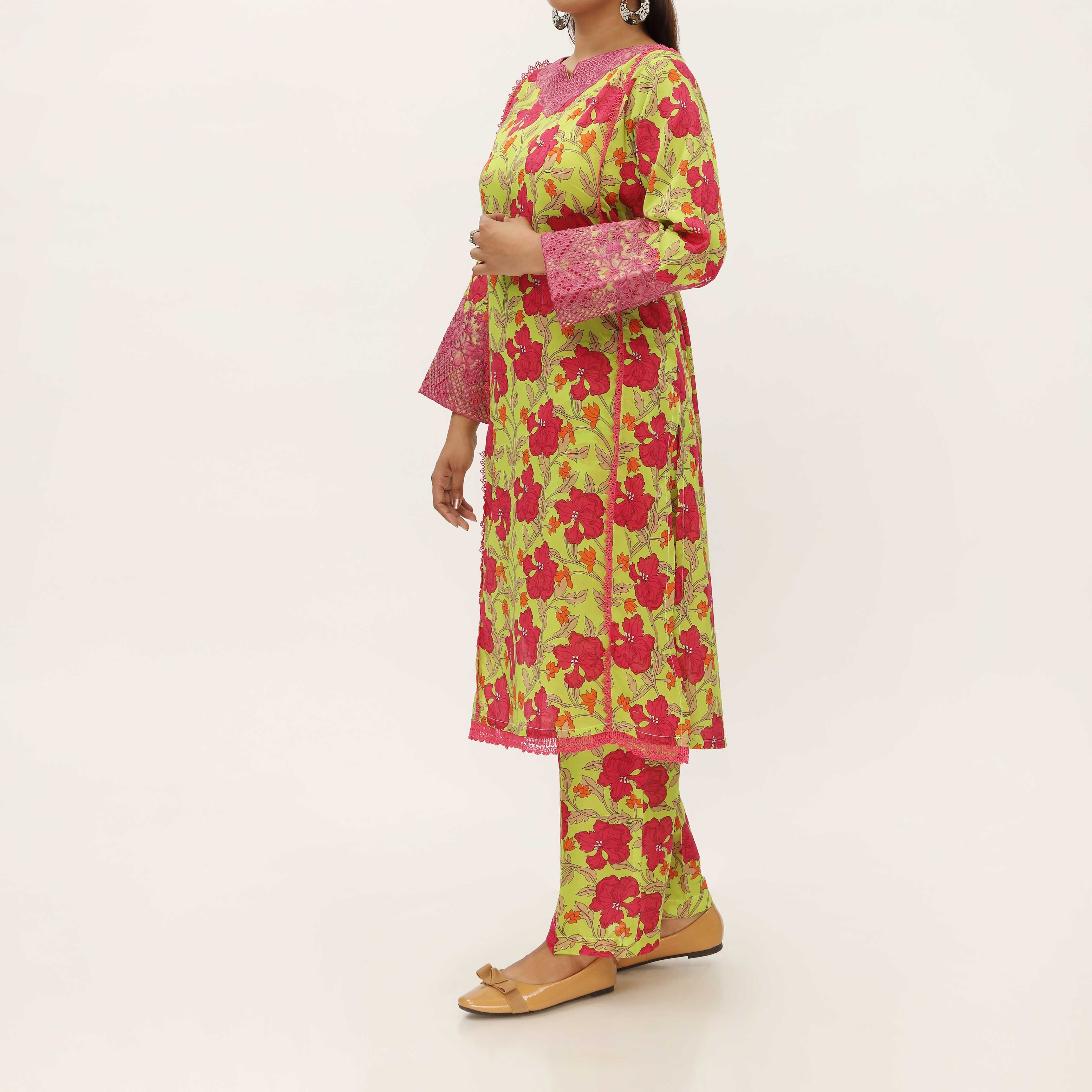 2PC- Digital Printed Cambric Suit PS5253 - Image 4