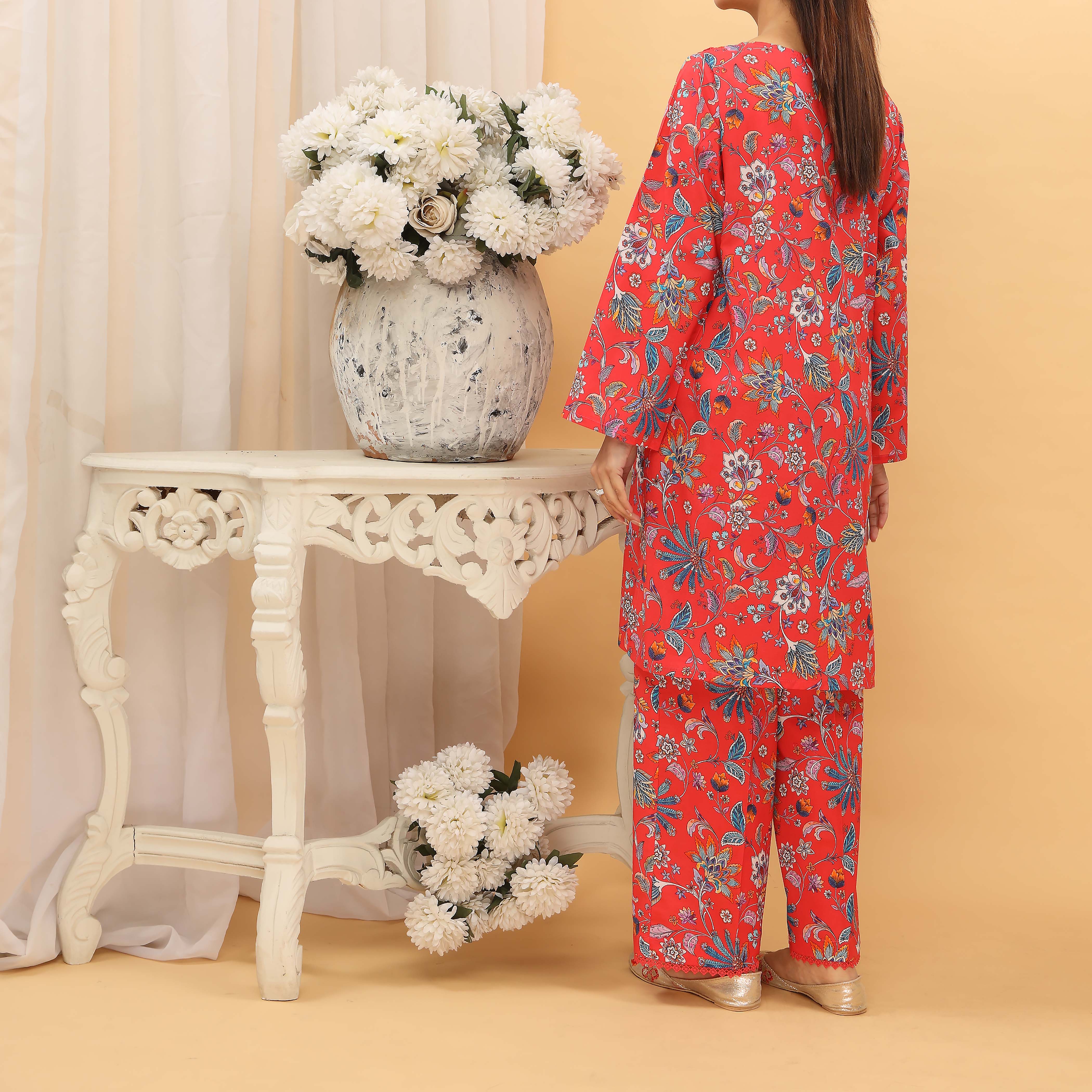 2PC- Digital Printed Cambric Suit PS5254 - Image 3