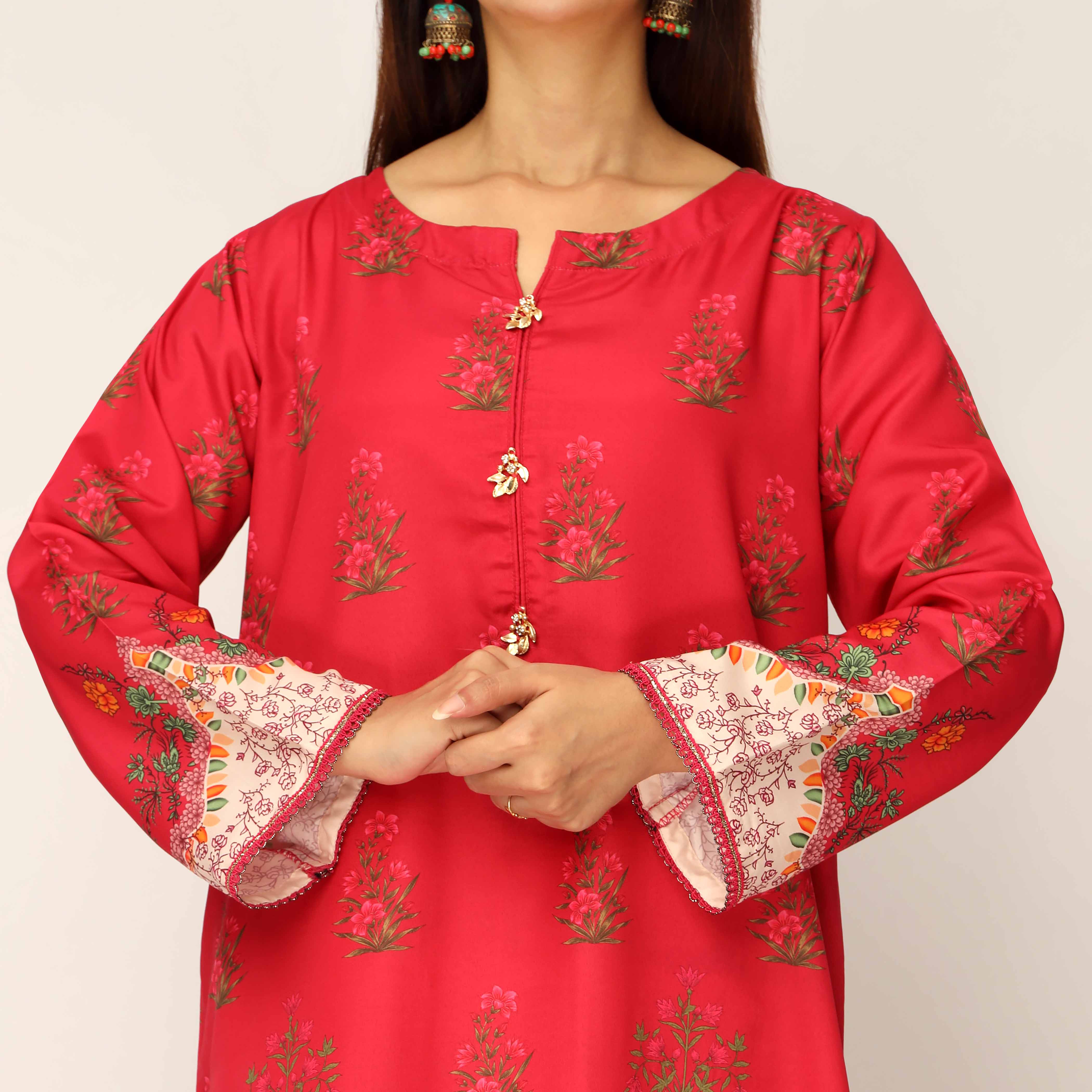 2PC- Digital Printed Cambric Suit PS5302 - Image 3