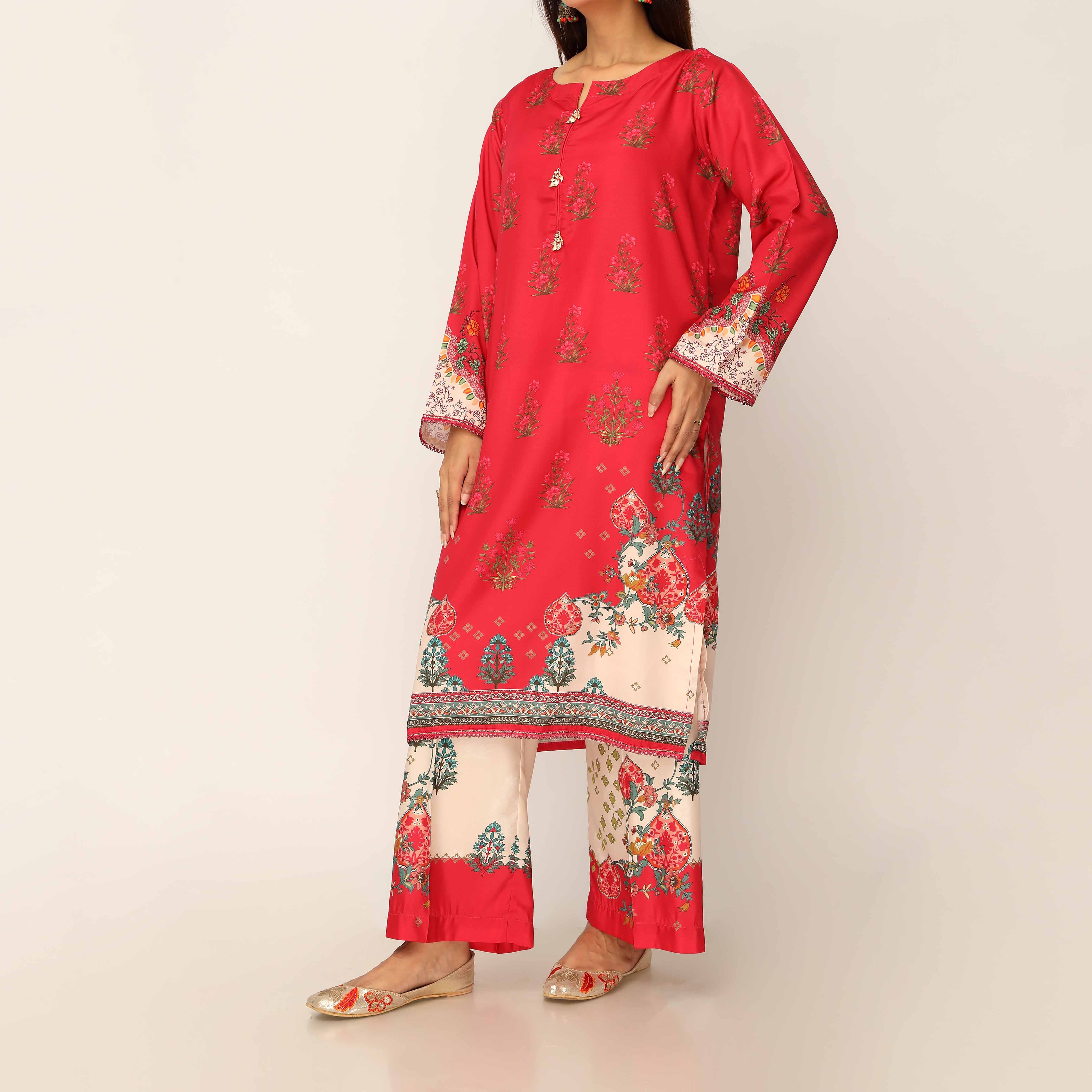 2PC- Digital Printed Cambric Suit PS5302 - Image 4