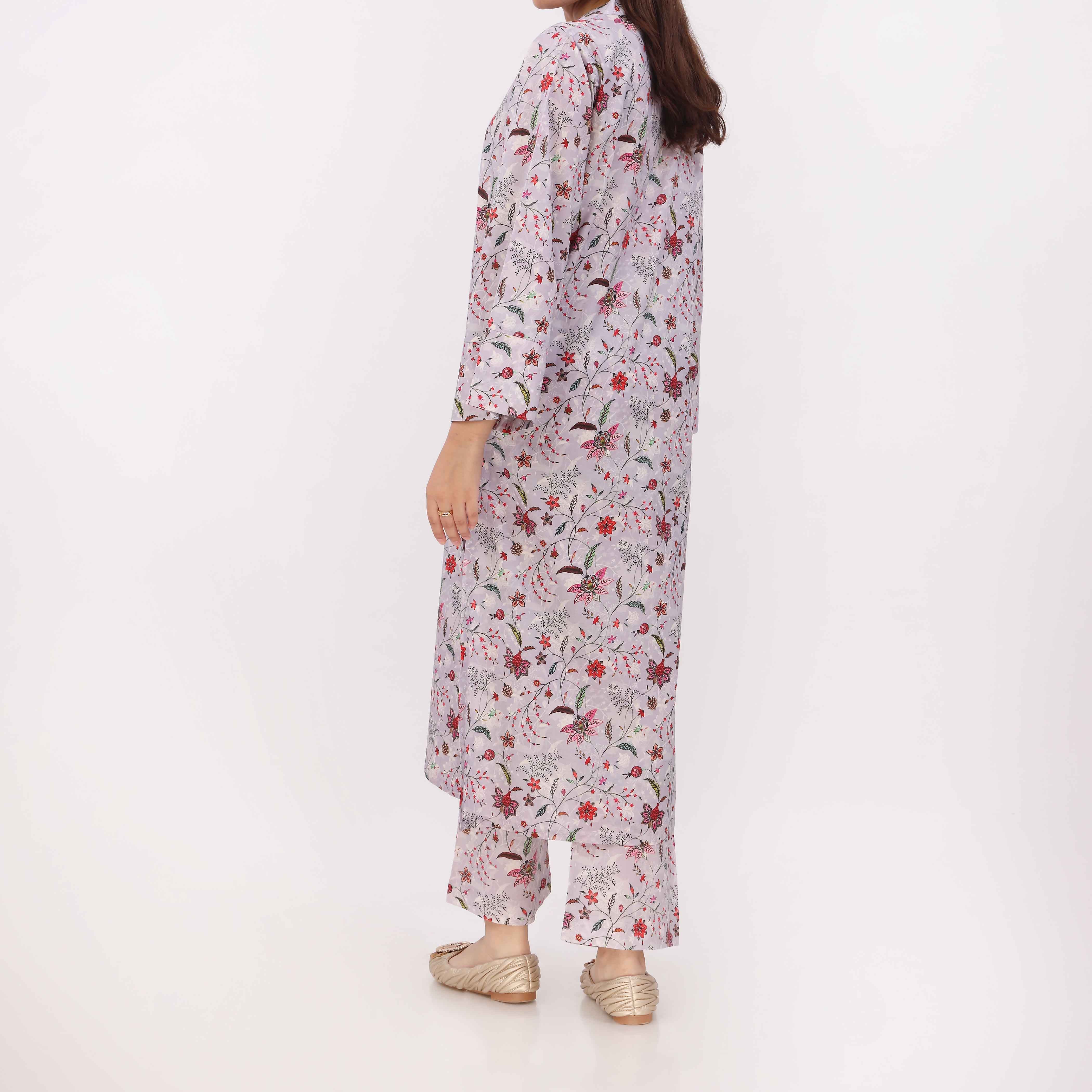 2PC Digital Printed Cotton Cambric Co-Ord Set PW5034 - Image 4