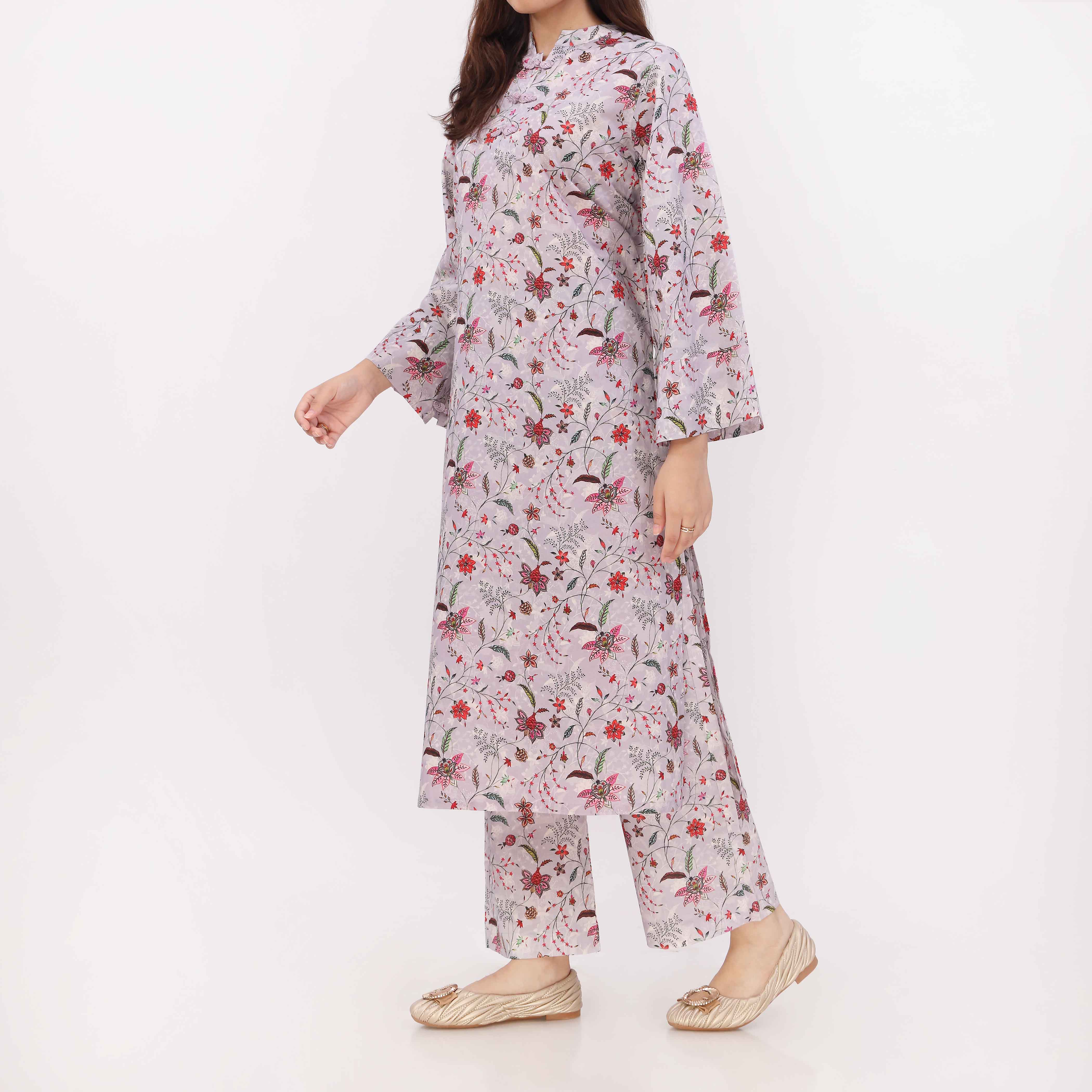 2PC Digital Printed Cotton Cambric Co-Ord Set PW5034 - Image 5