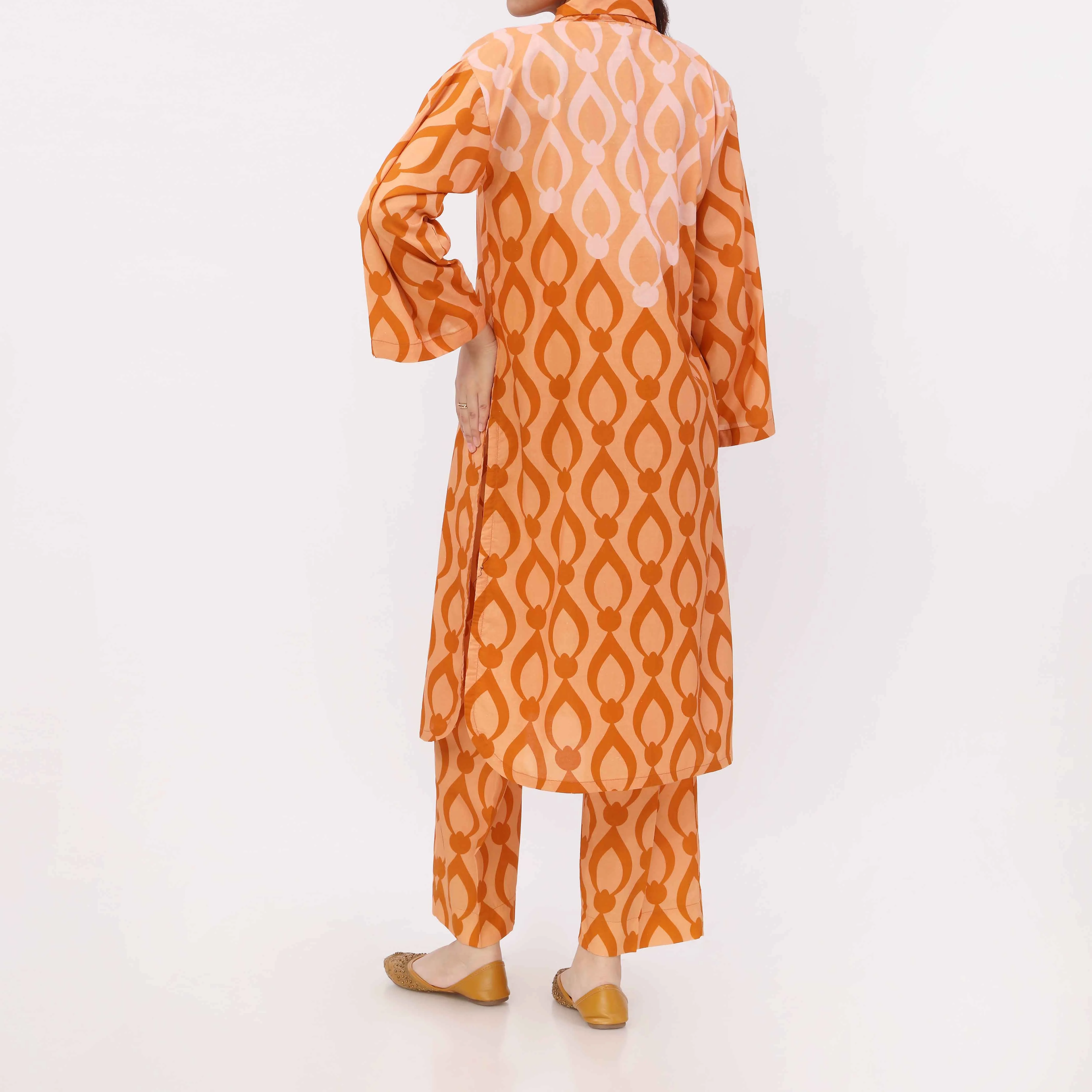 2PC Digital Printed Cotton Cambric Co-Ord Set PW5054 - Image 4