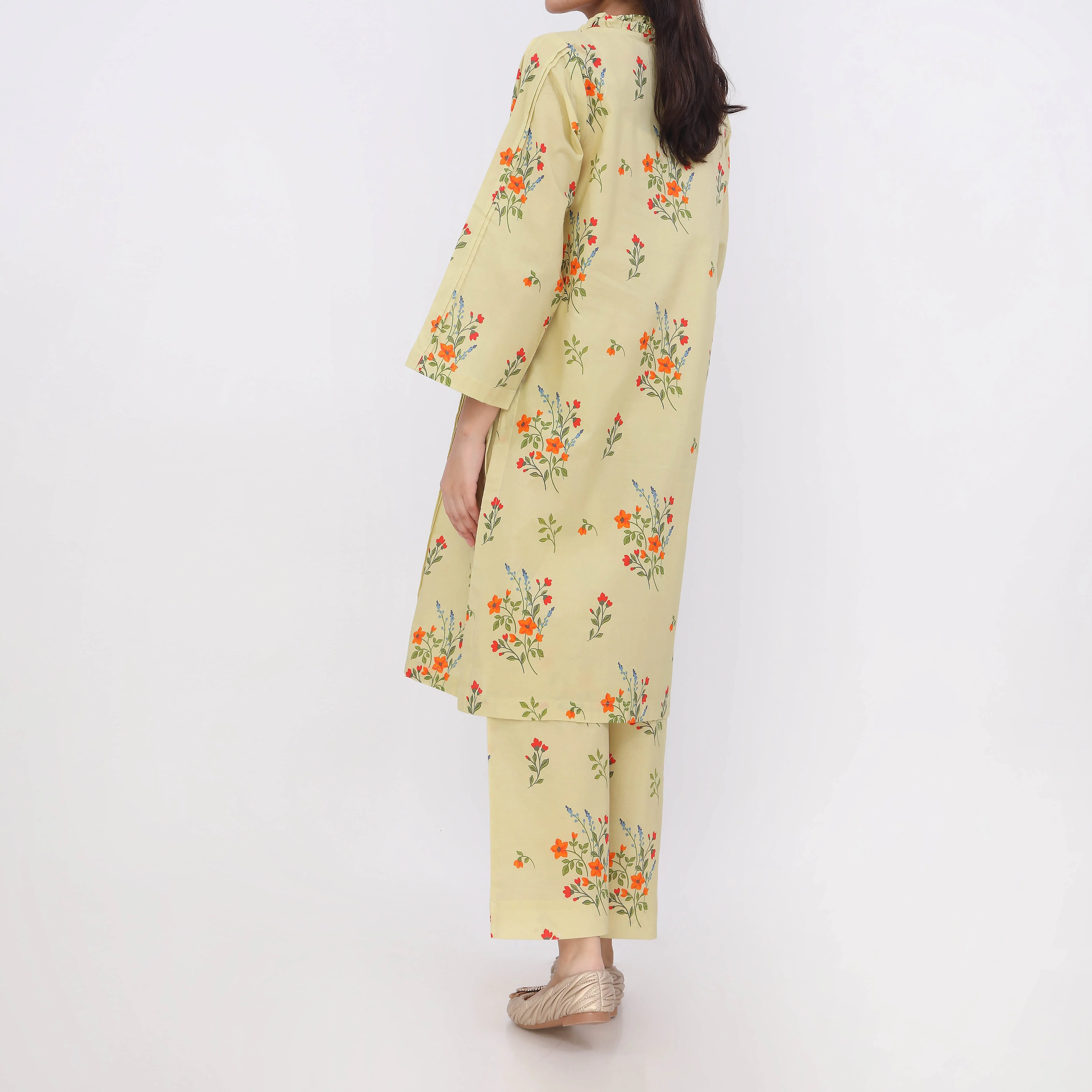 2PC- Digital Printed Cotton Cambric Co-Ord Set PW5067 - Image 5