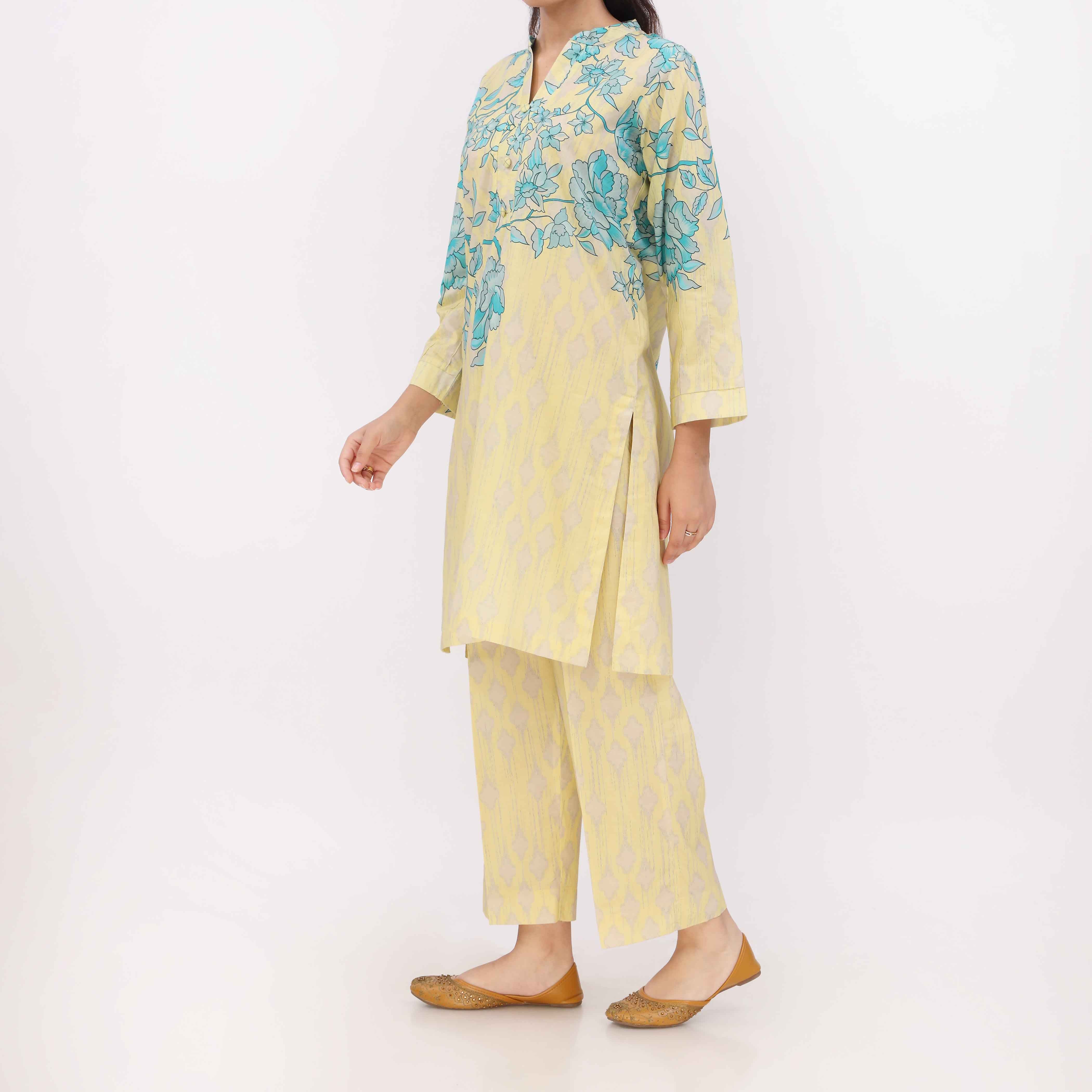 2PC Digital Printed Cotton Cambric Co-Ord Set PW5102 - Image 4