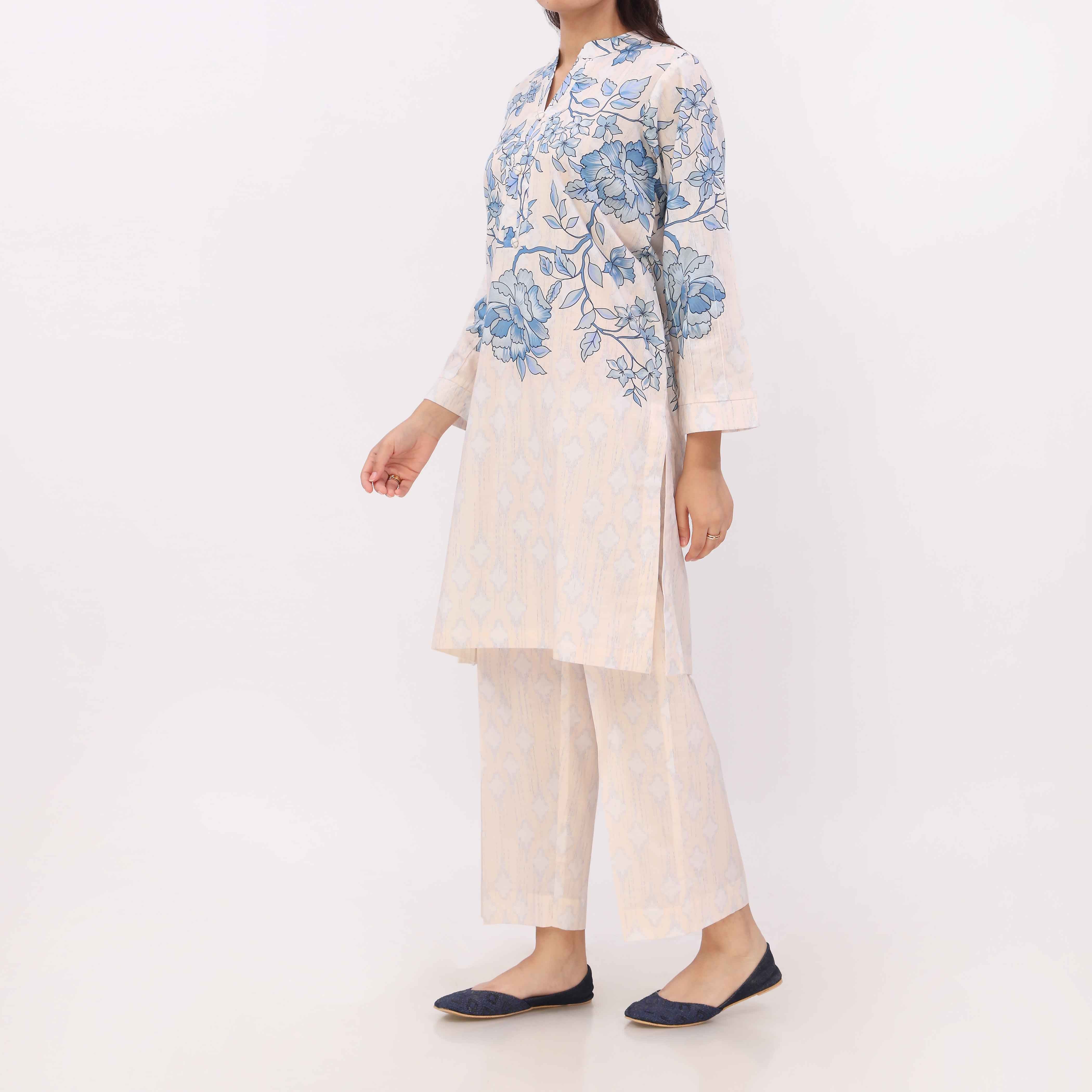 2PC Digital Printed Cotton Cambric Co-Ord Set PW5103 - Image 4