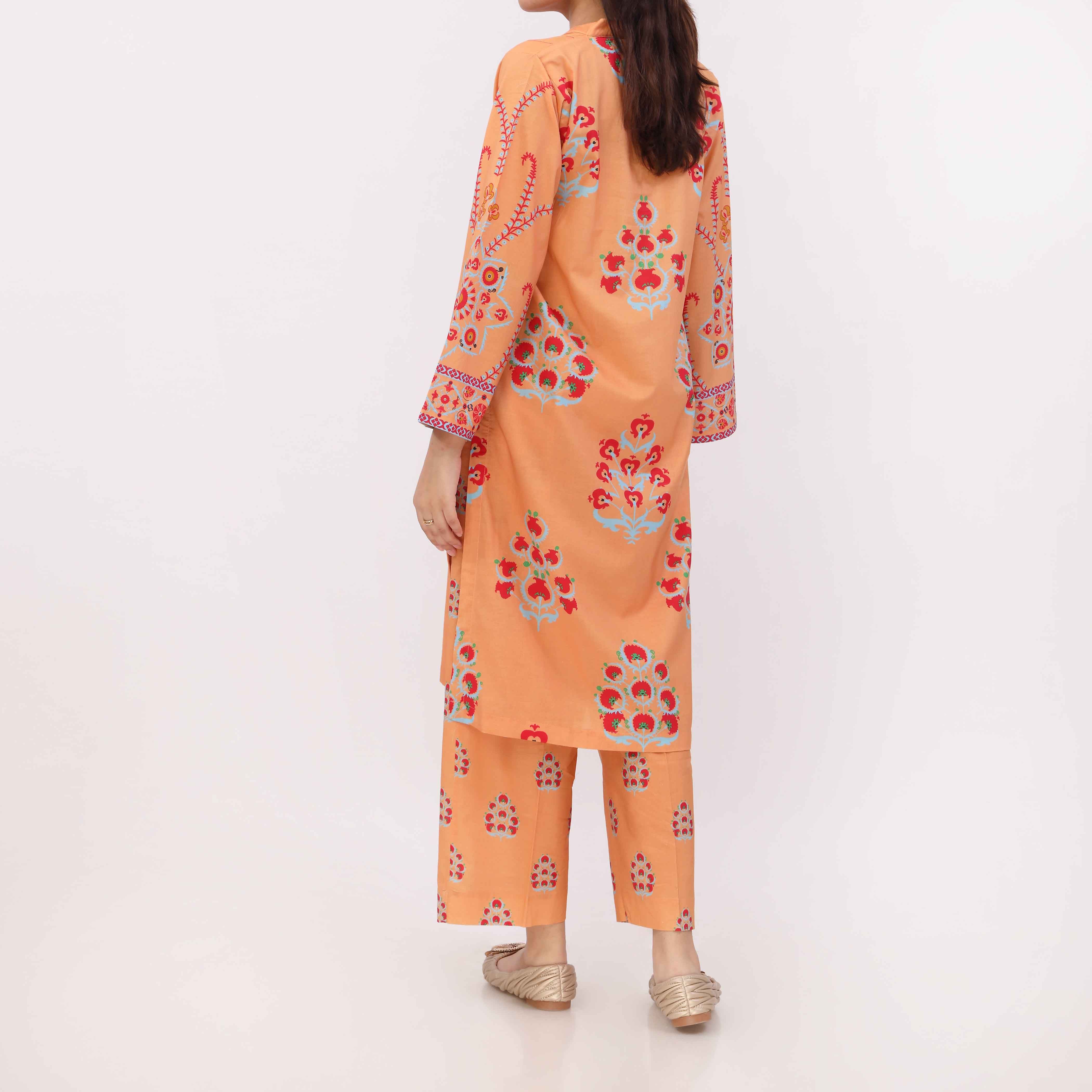 2PC Digital Printed Cotton Cambric Co-Ord Set PW5107 - Image 5