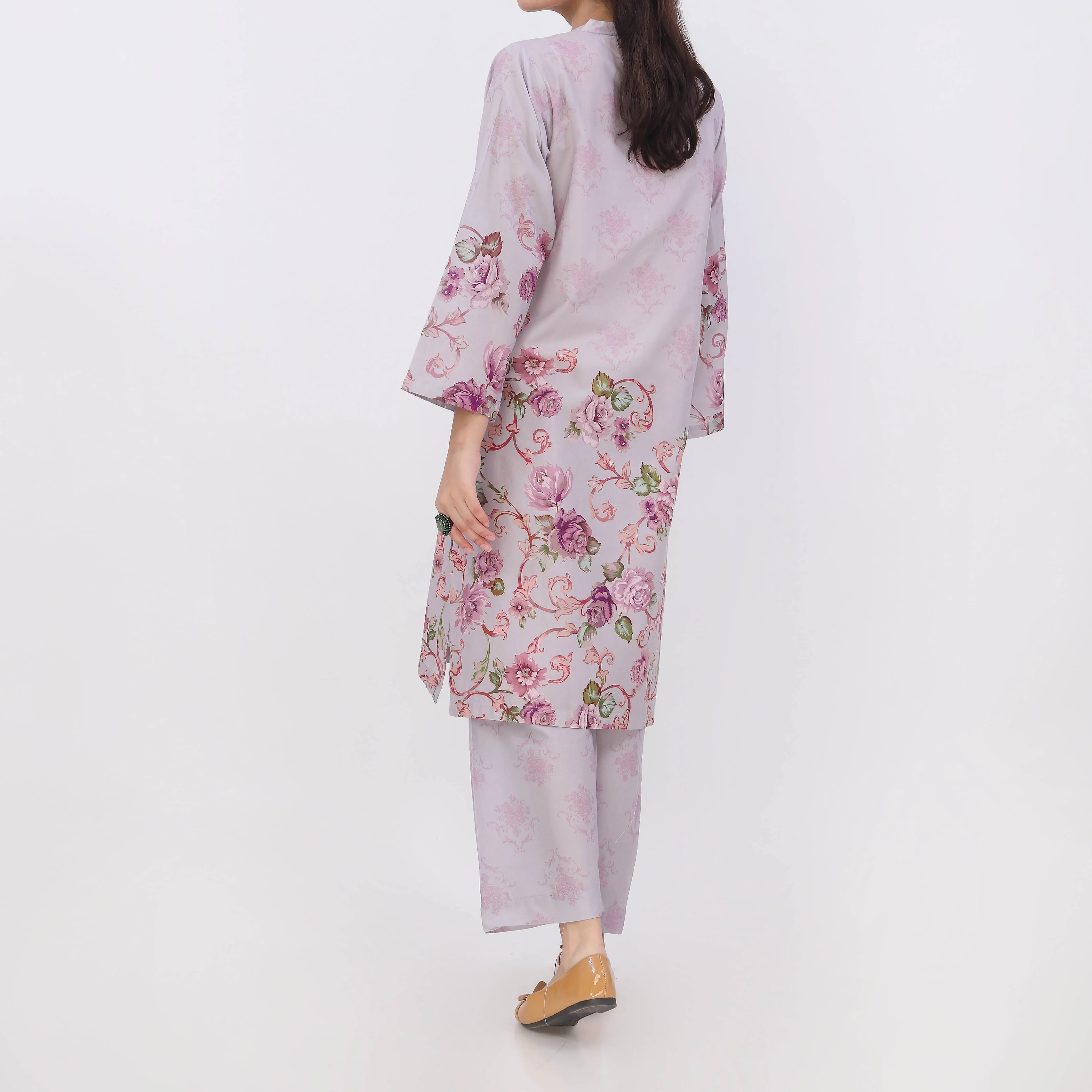 2PC- Digital Printed Cotton Cambric Suit PW5071 - Image 5