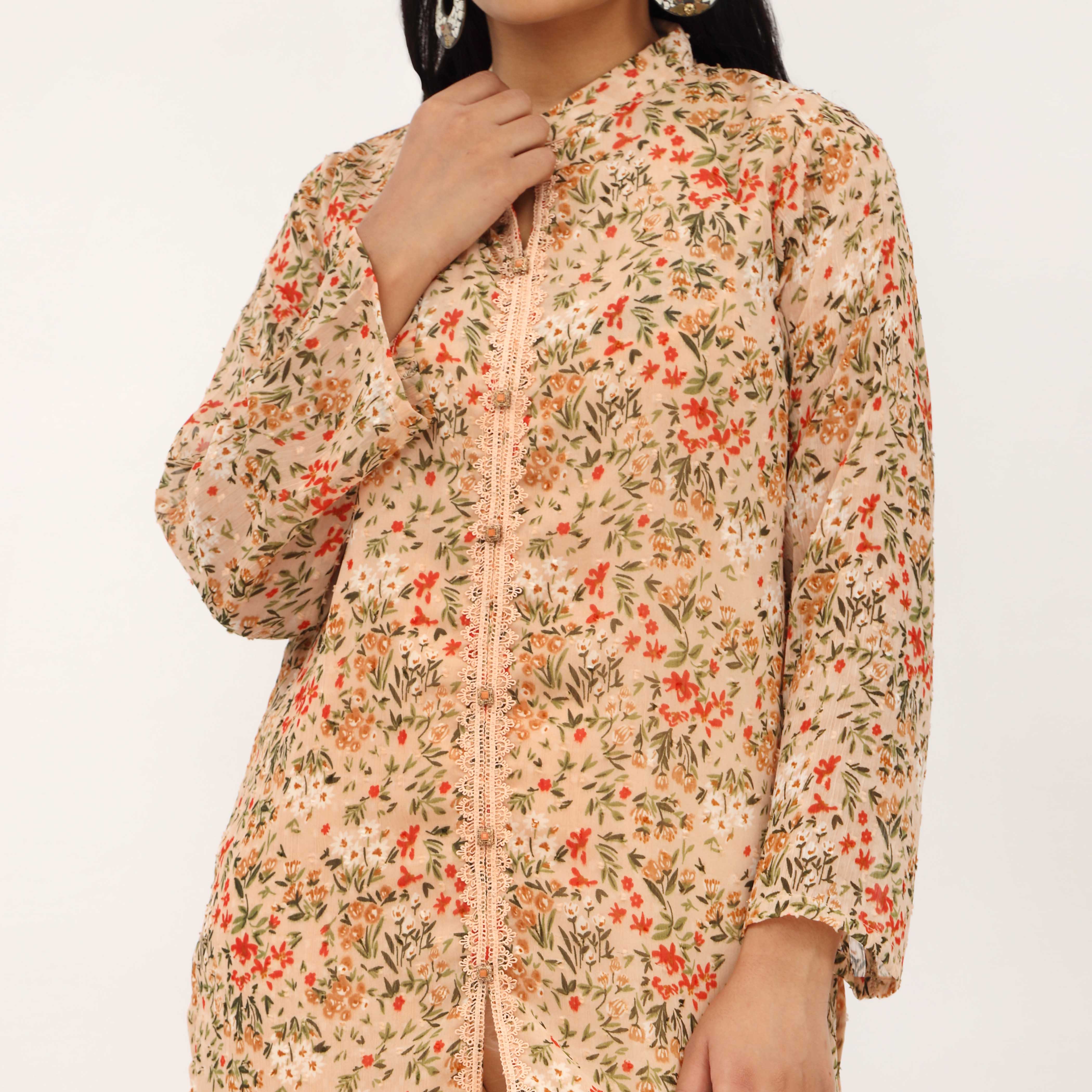 2PC- Digital Printed Georget Chiffon Suit PS5357 - Image 2