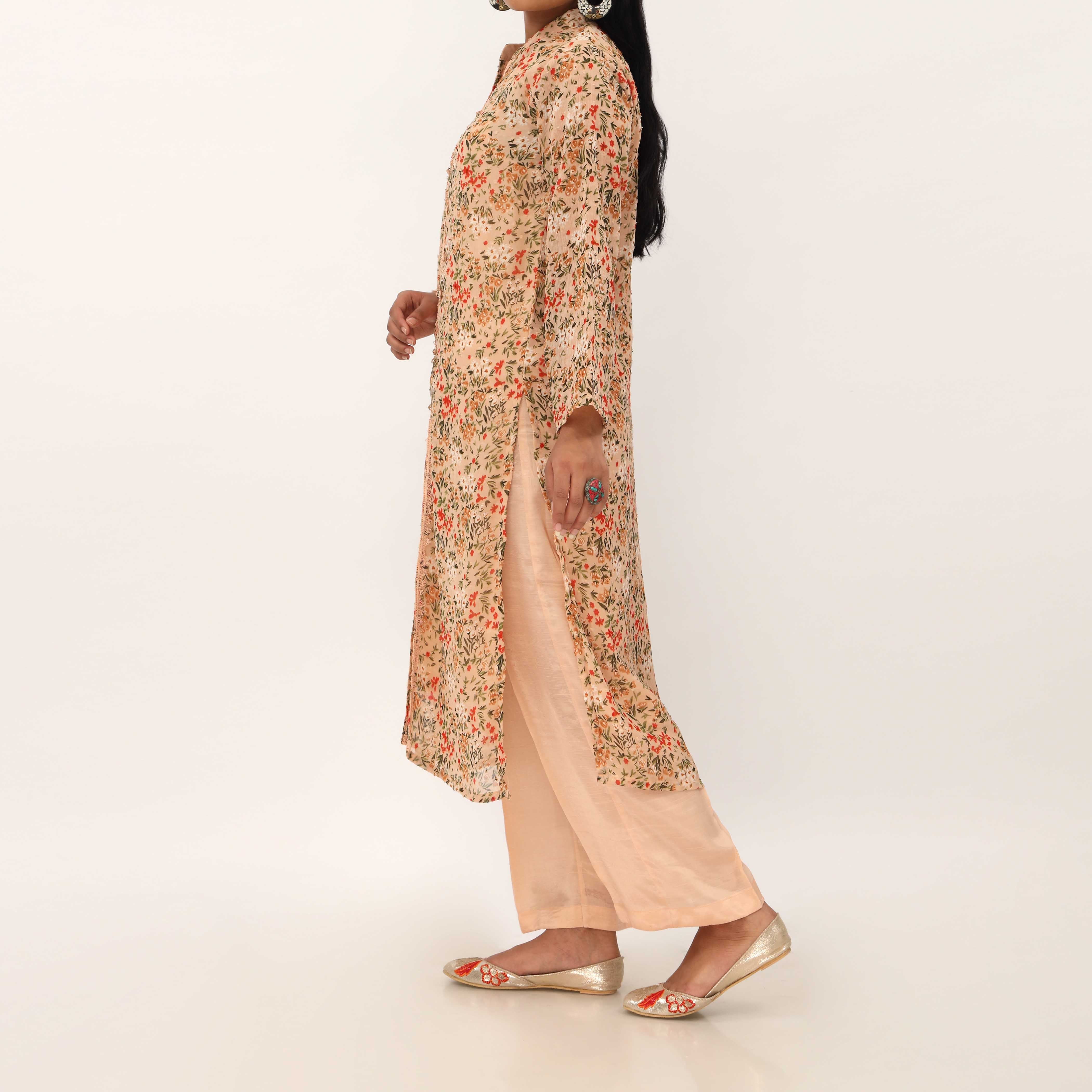 2PC- Digital Printed Georget Chiffon Suit PS5357 - Image 3