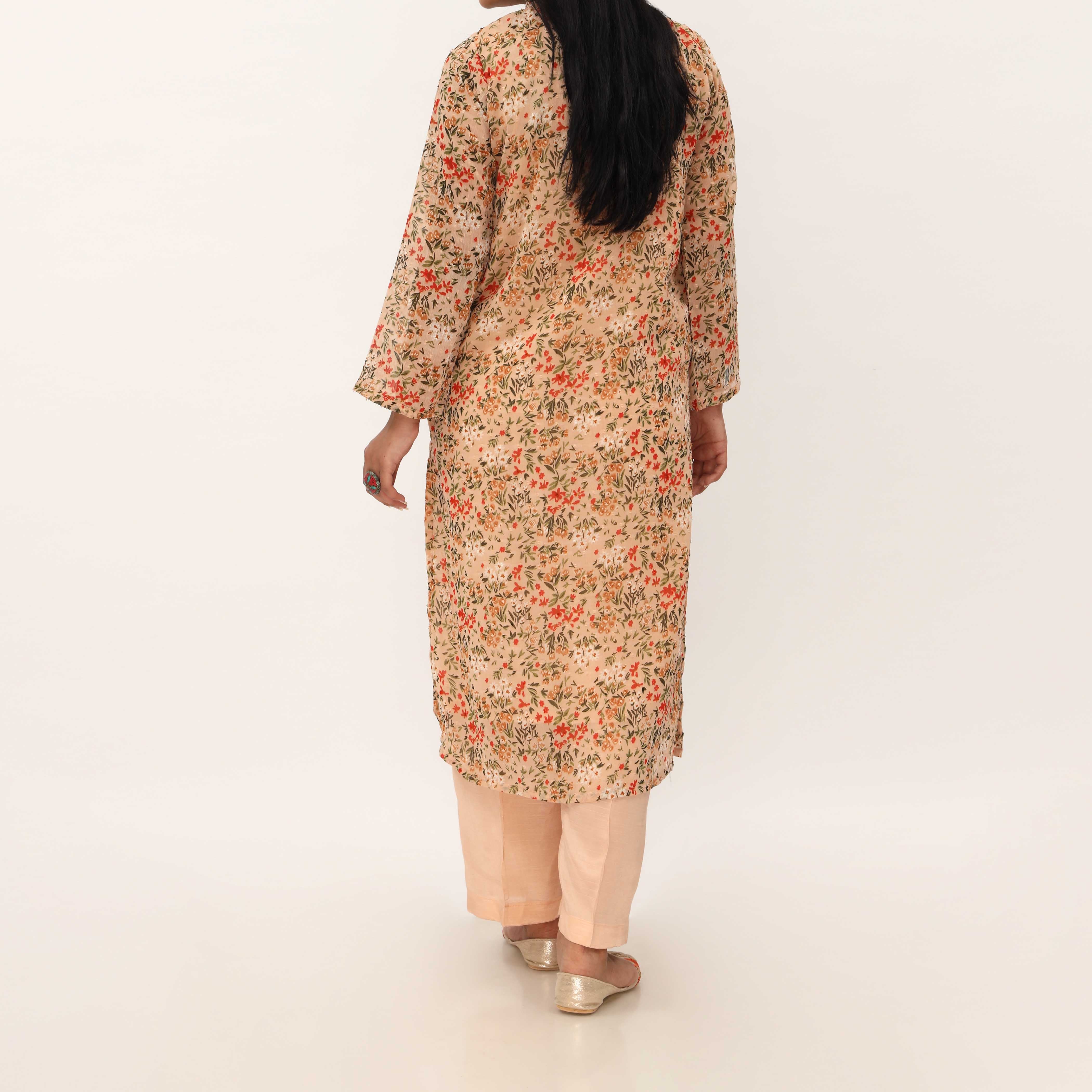 2PC- Digital Printed Georget Chiffon Suit PS5357 - Image 4