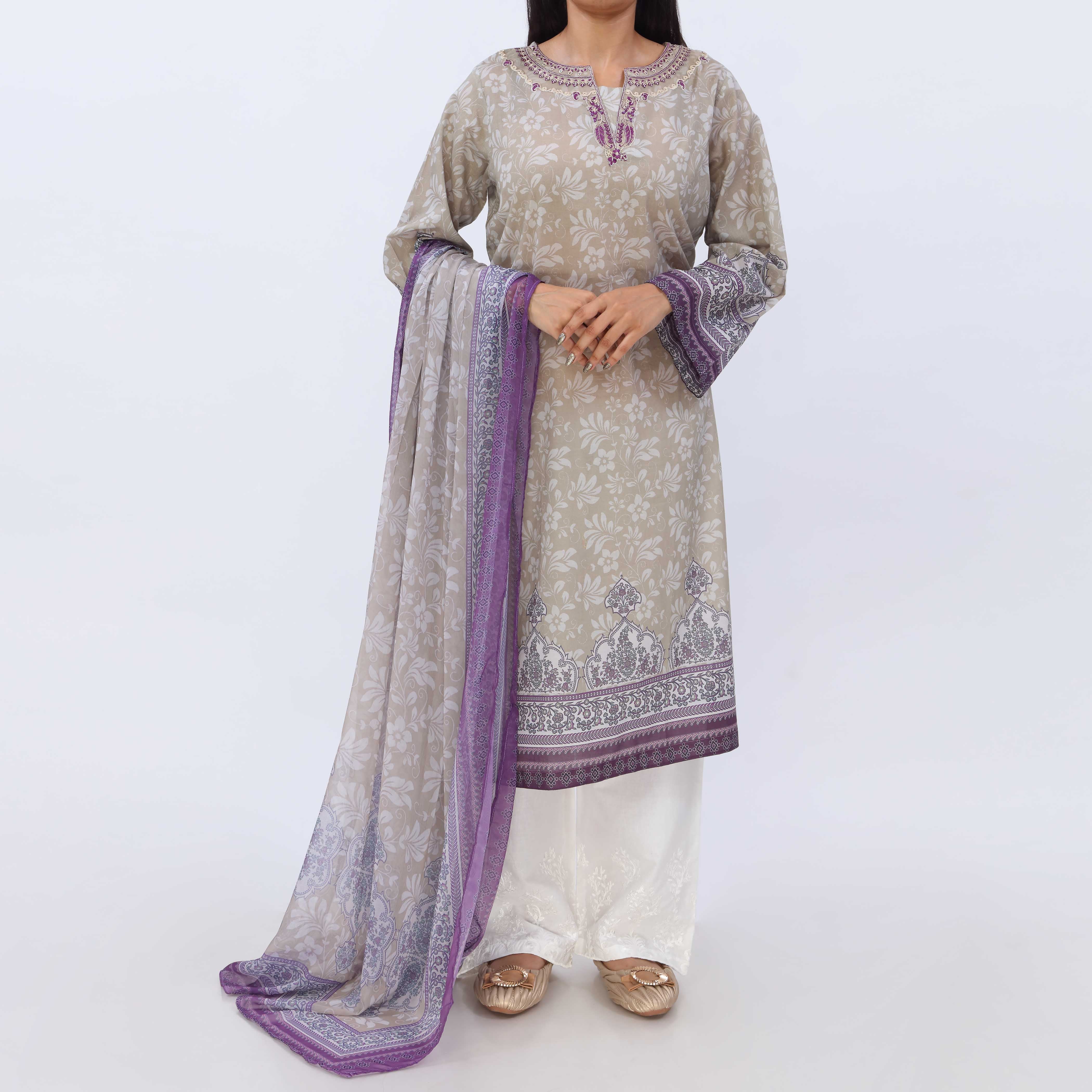 2PC- Digital Printed Lawn Suit PS5440 - Image 2