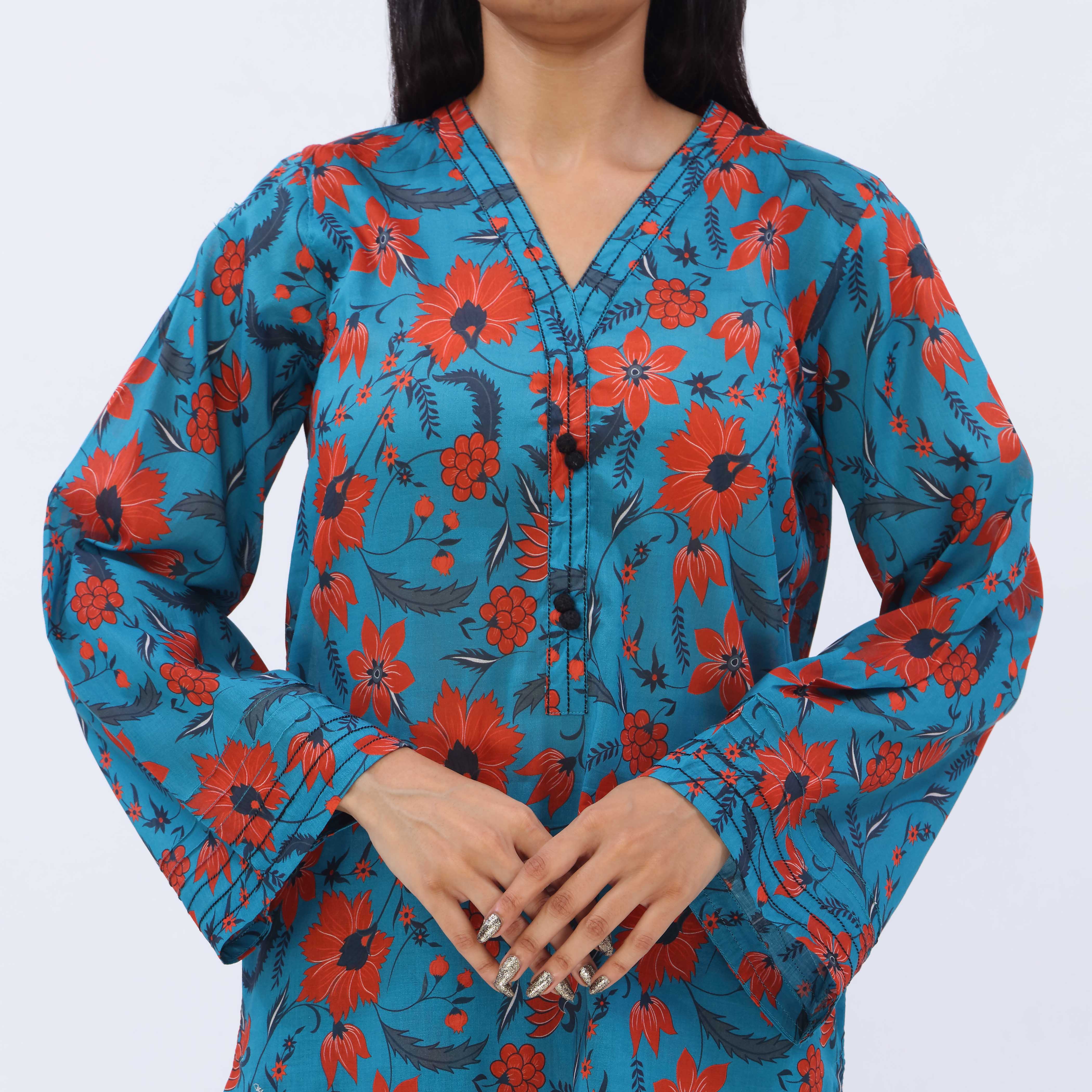 2PC- Digital Printed Lawn Suit PS5458 - Image 2