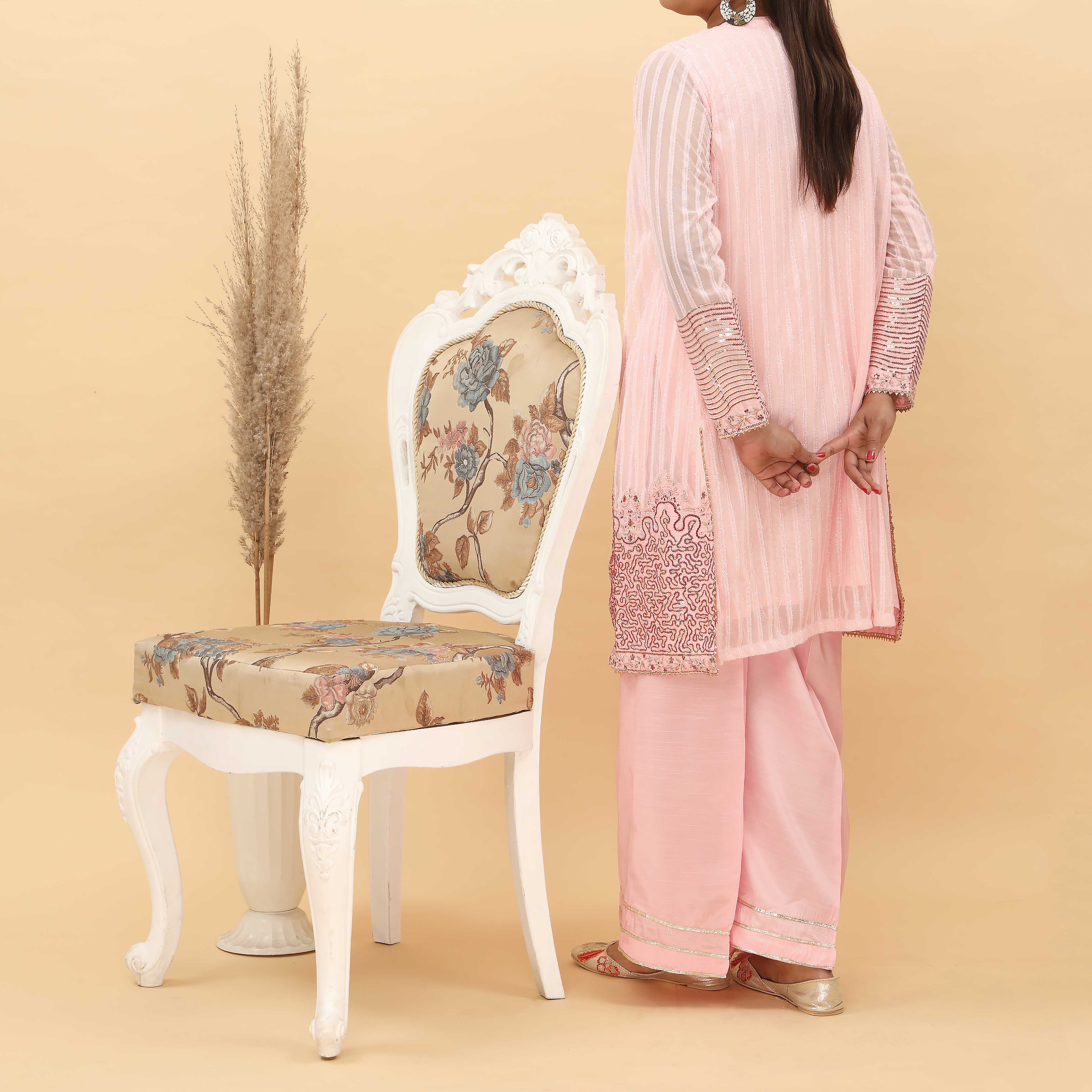 2PC- Dyed Raw Silk Suit PS4966 - Image 3