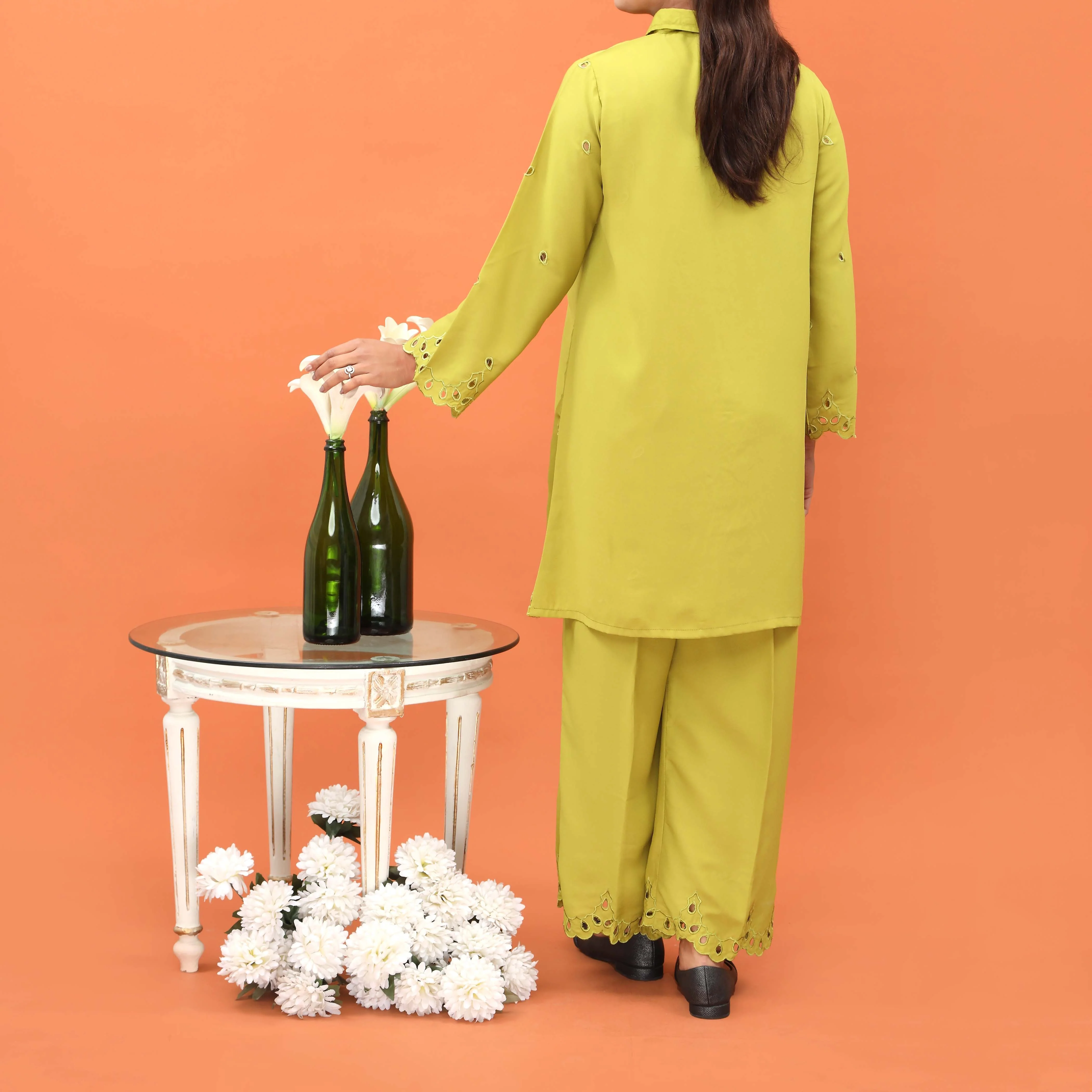 2PC- Embellished Grip Silk Co-ord Set PS5012 - Image 3