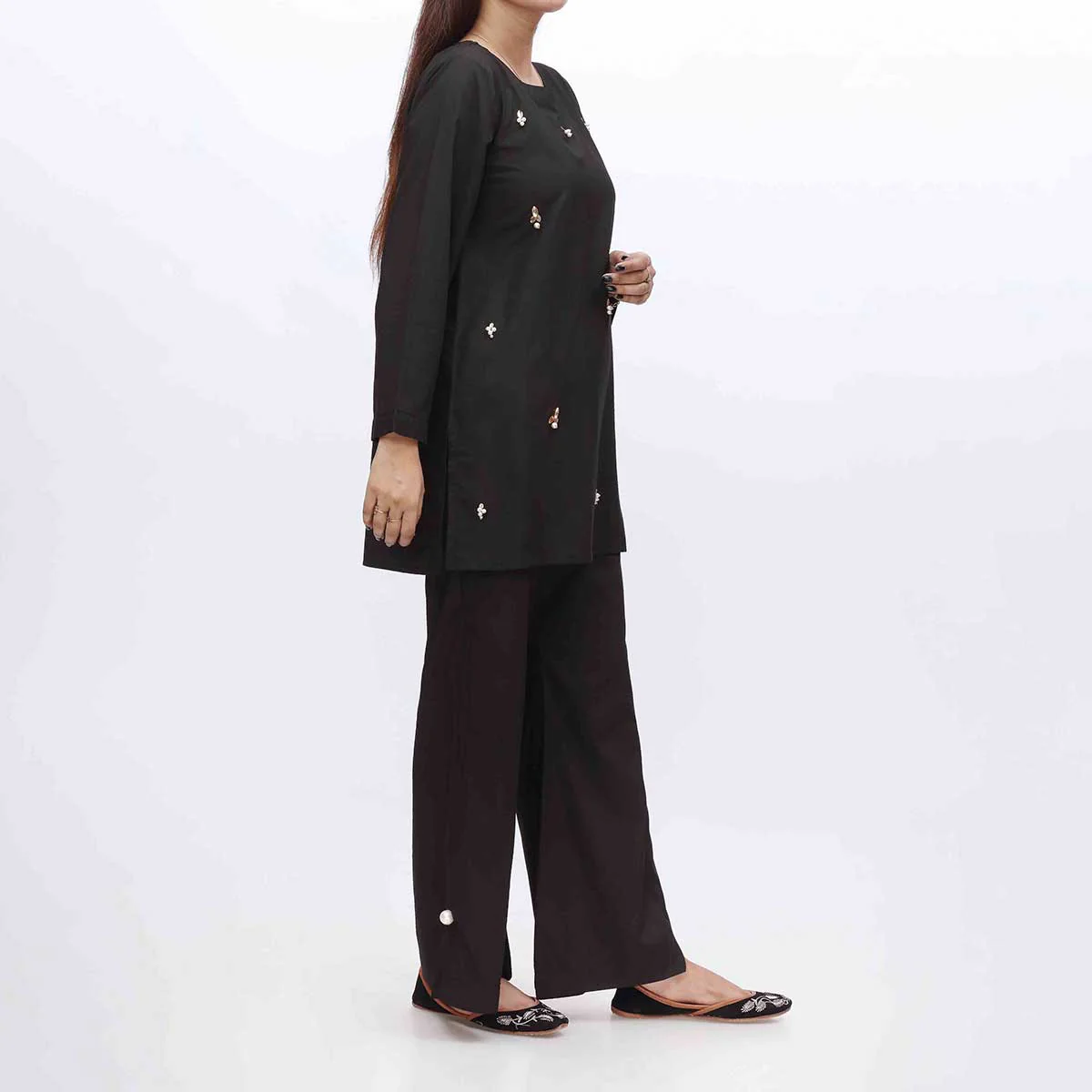 2PC- Embellished Shirt & Trouser PW3132 - Image 2