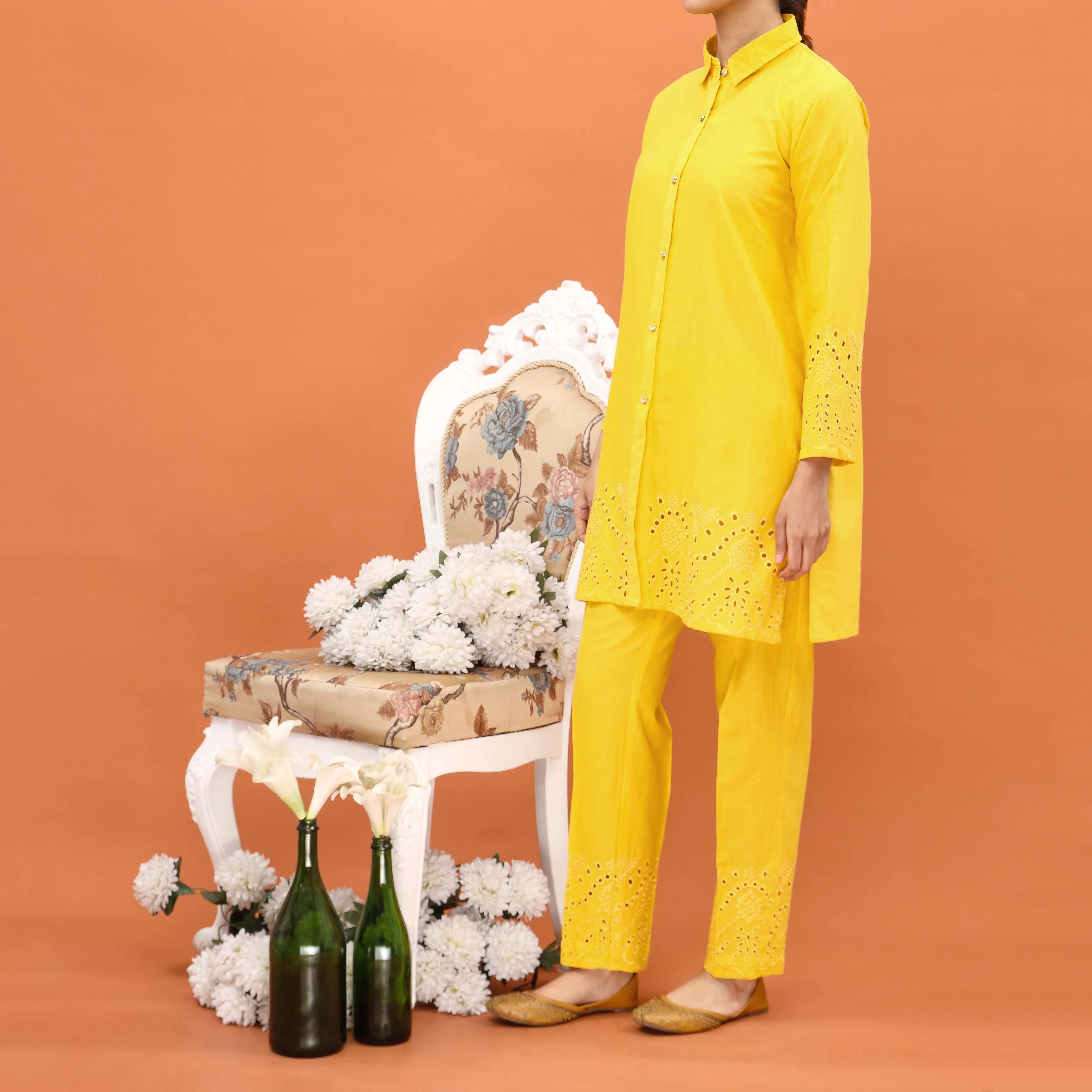 2PC- Embriodered Khaddar Suit PW4195 - Image 2