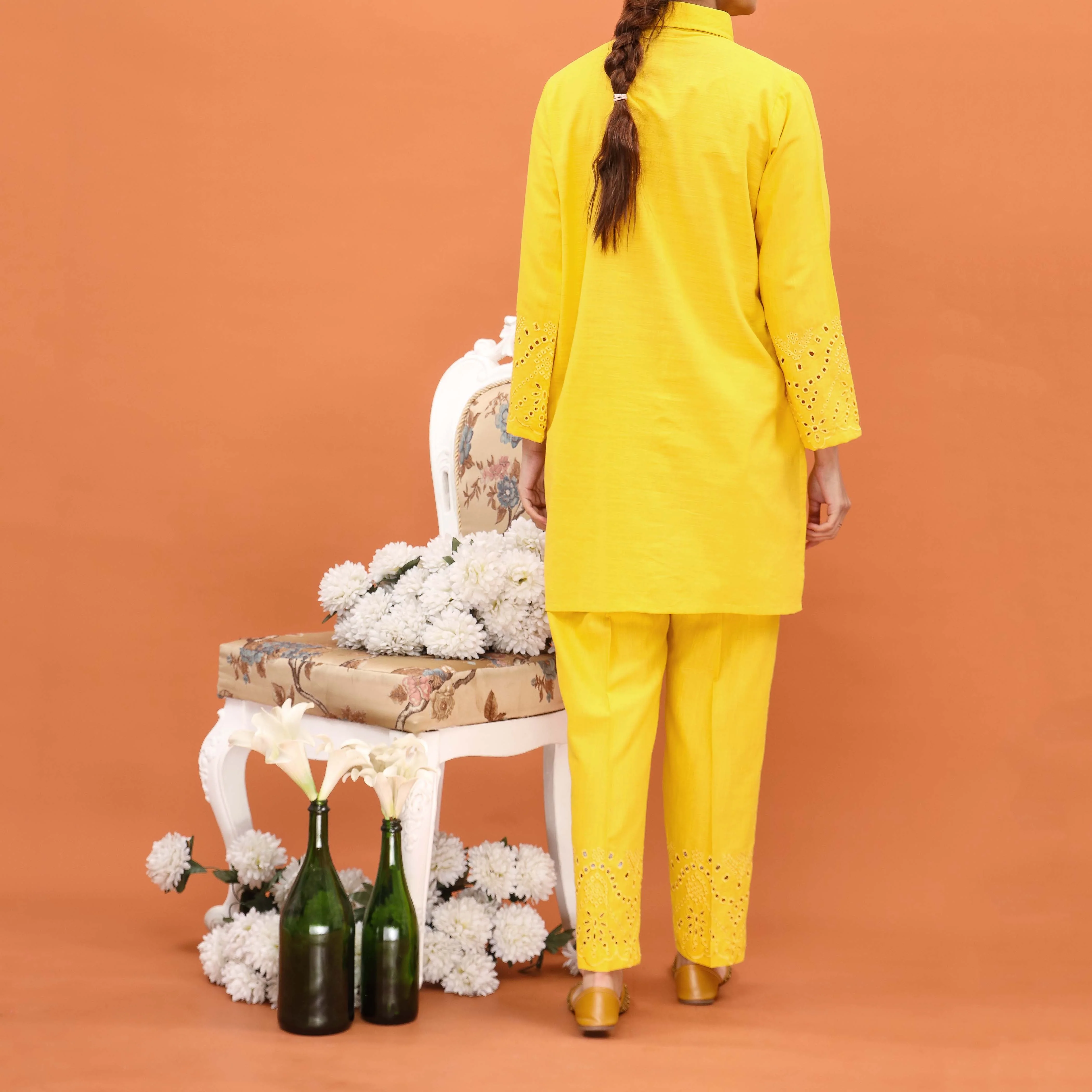 2PC- Embriodered Khaddar Suit PW4195 - Image 3