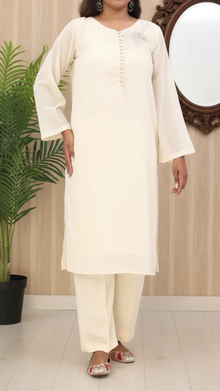 OPULENT<br>2 PC Embroidered Suit PS5373