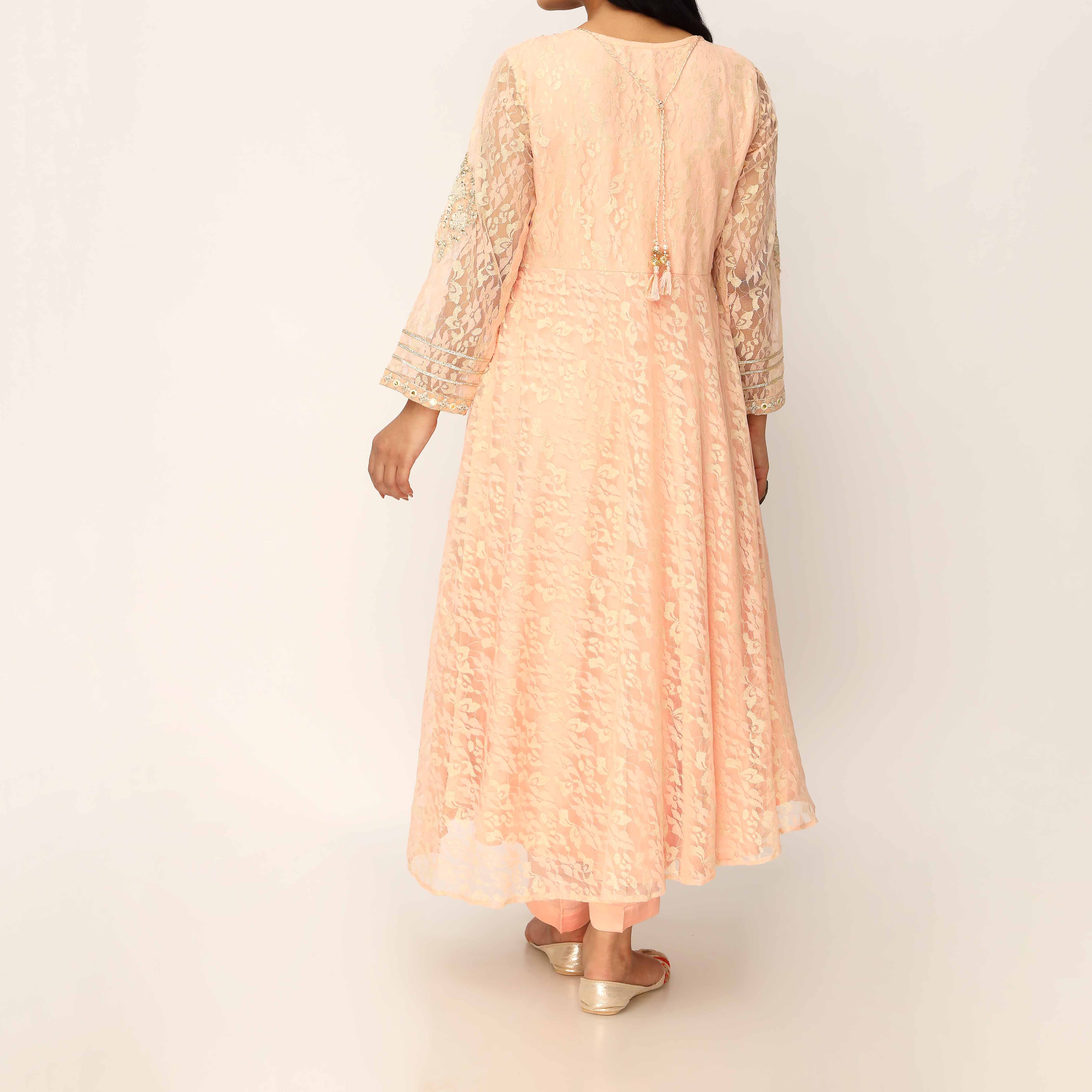 2PC- Floral Lace Net Suit PF3083 - Image 4