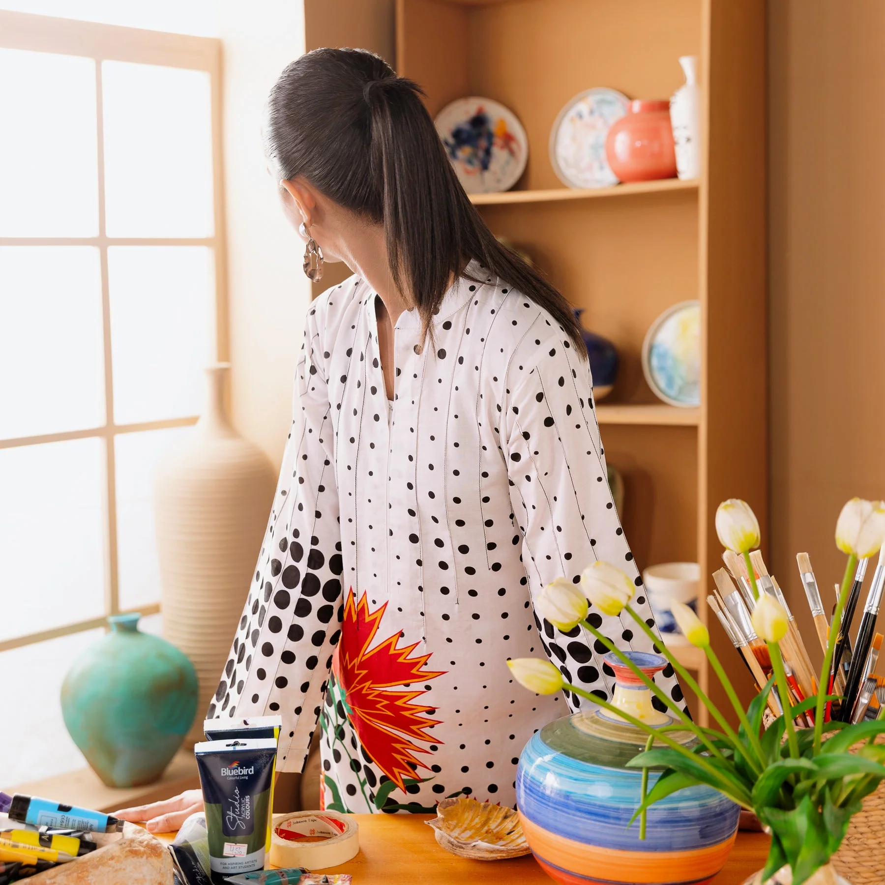 2PC- Printed Cambric Suit PW5104 - Image 4