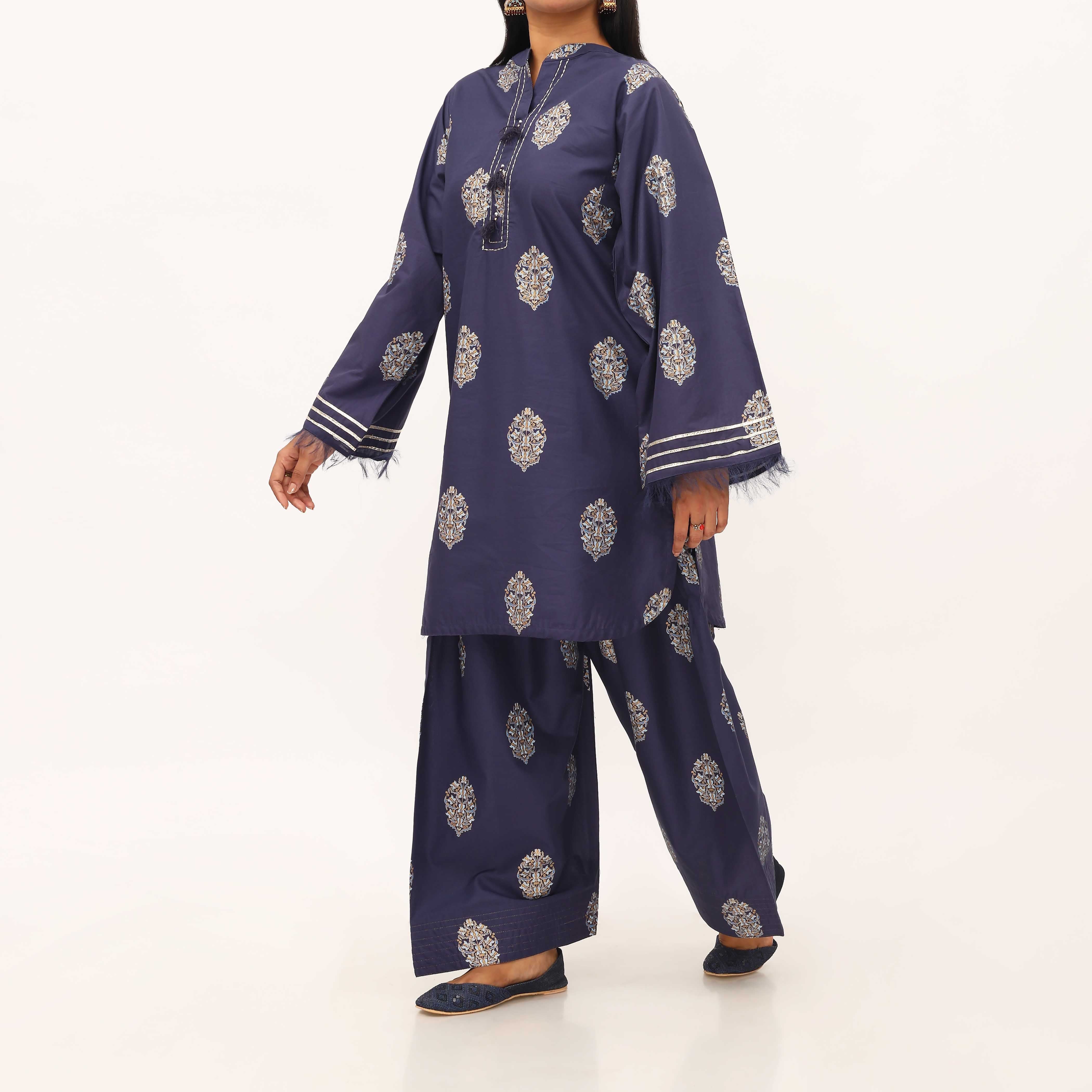 2PC- Printed Cotton Cambric Suit PS5365 - Image 3
