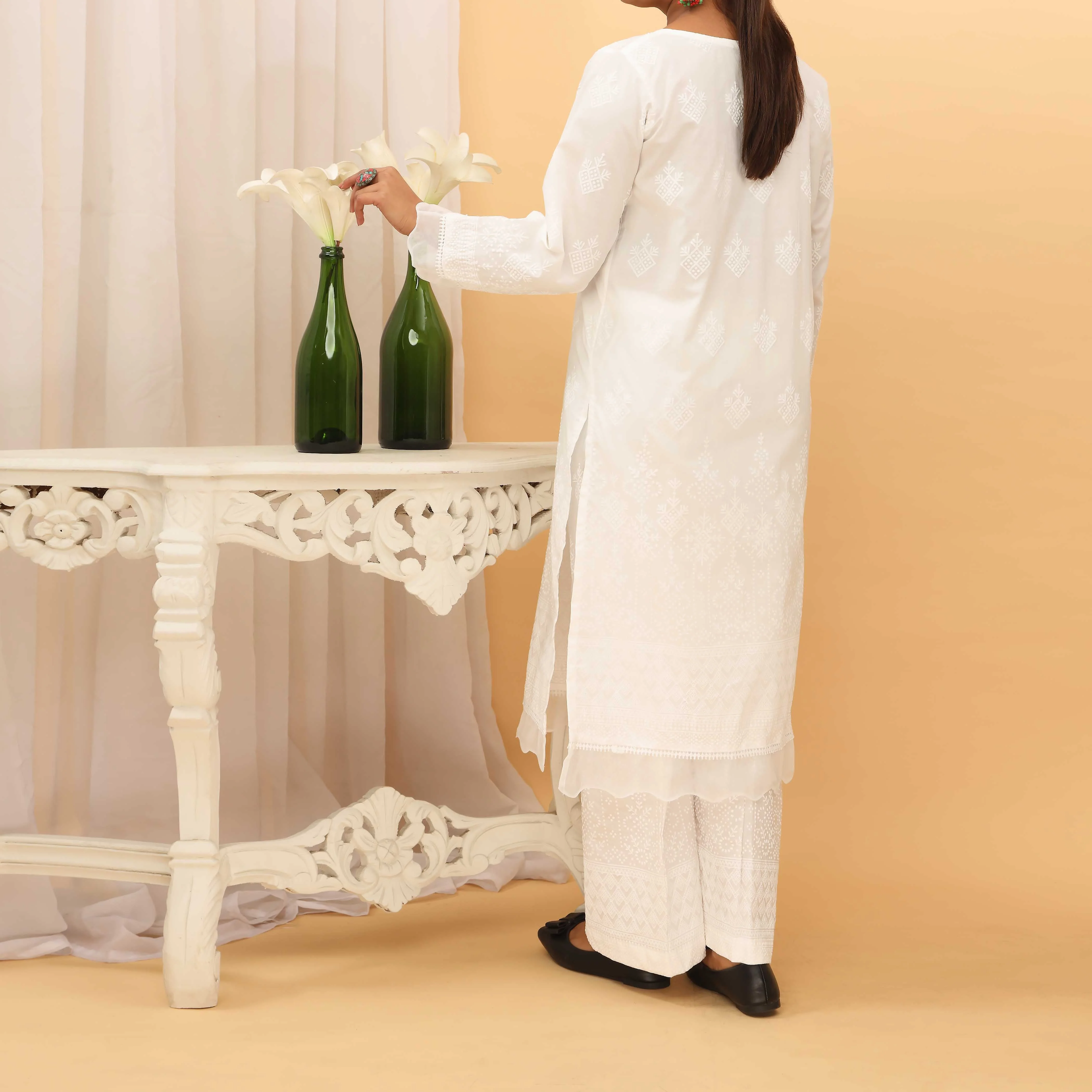 2PC- Puff Printed Cambric Suit PS5102 - Image 3