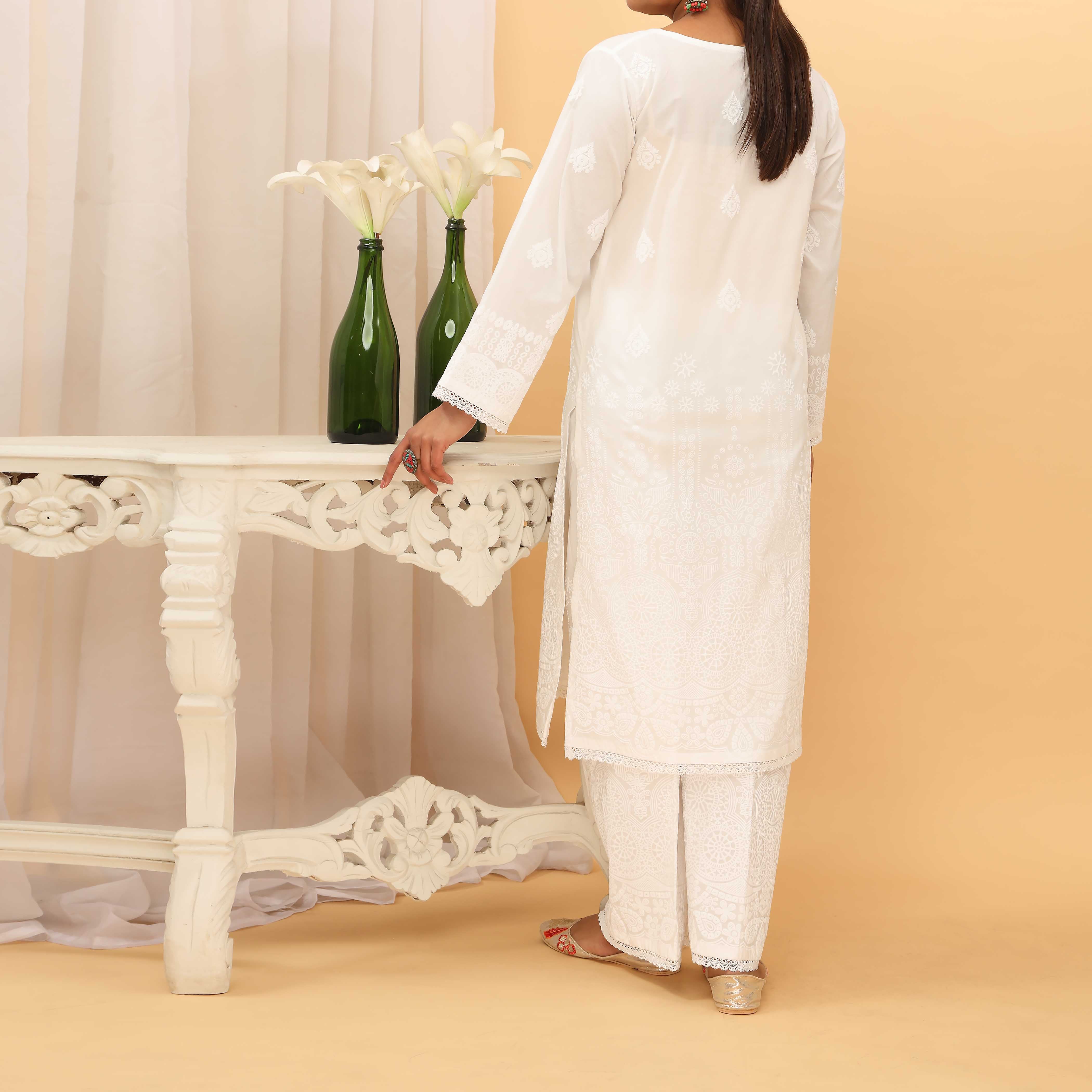 2PC- Puff Printed Cambric Suit PS5104 - Image 3