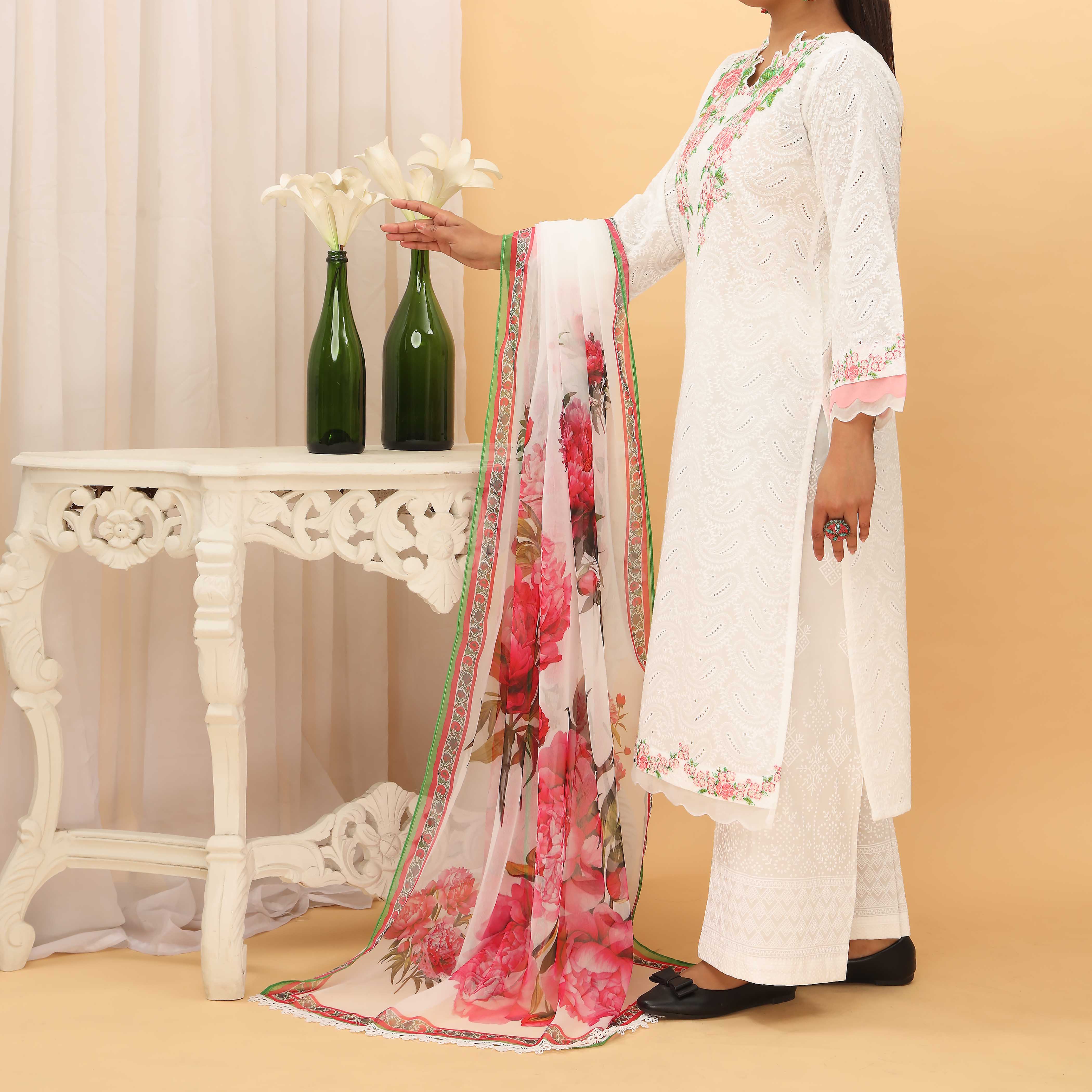 2PC- Schifili Chikan kari Suit PS5040 - Image 2