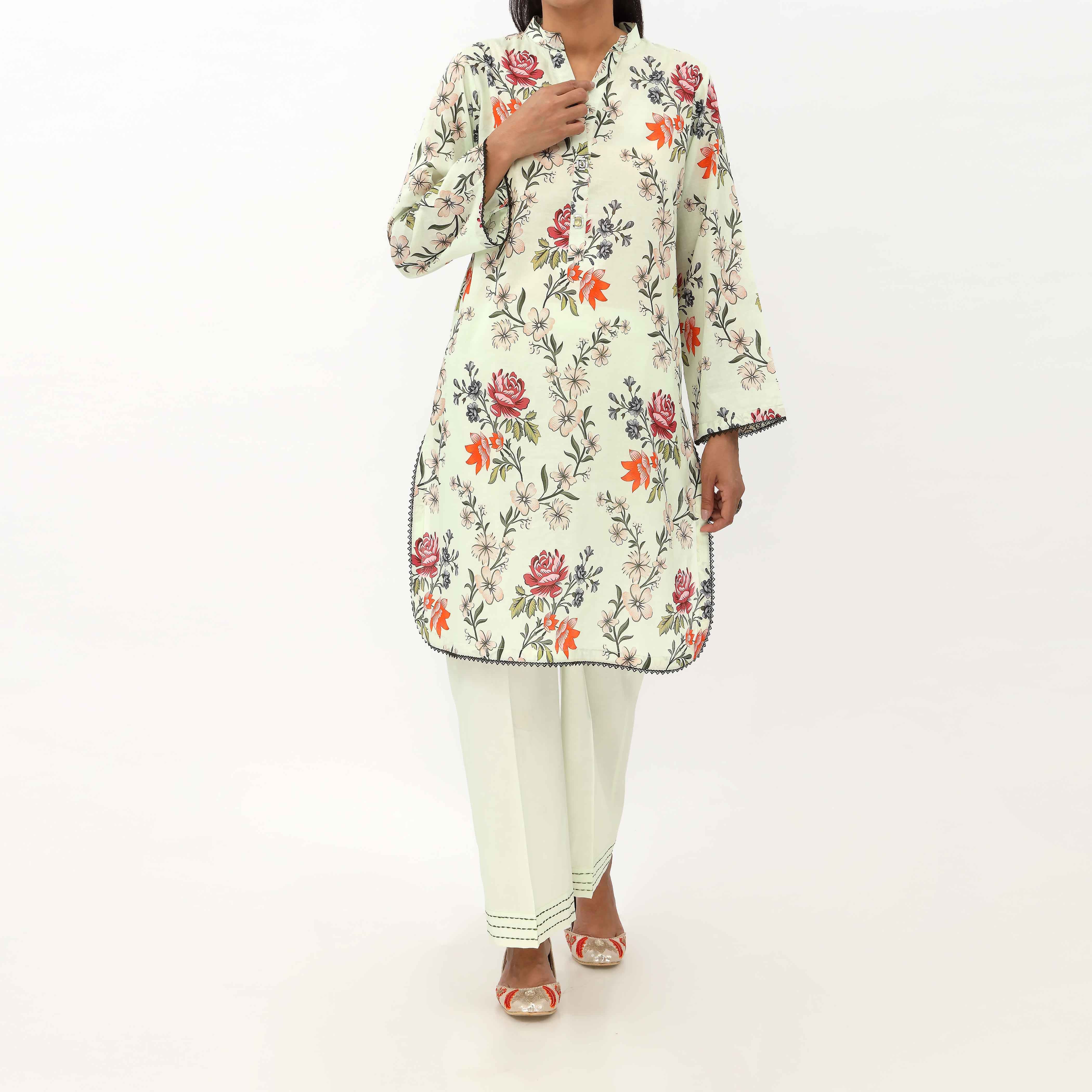 2PC- Unstitched Digital Printed Cambric Suit US5041