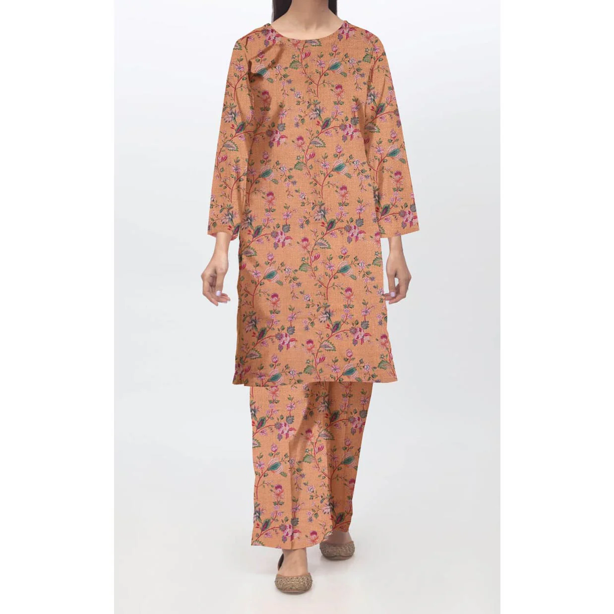 2PC- Unstitched Digital Printed Dhanak Suit PW9509