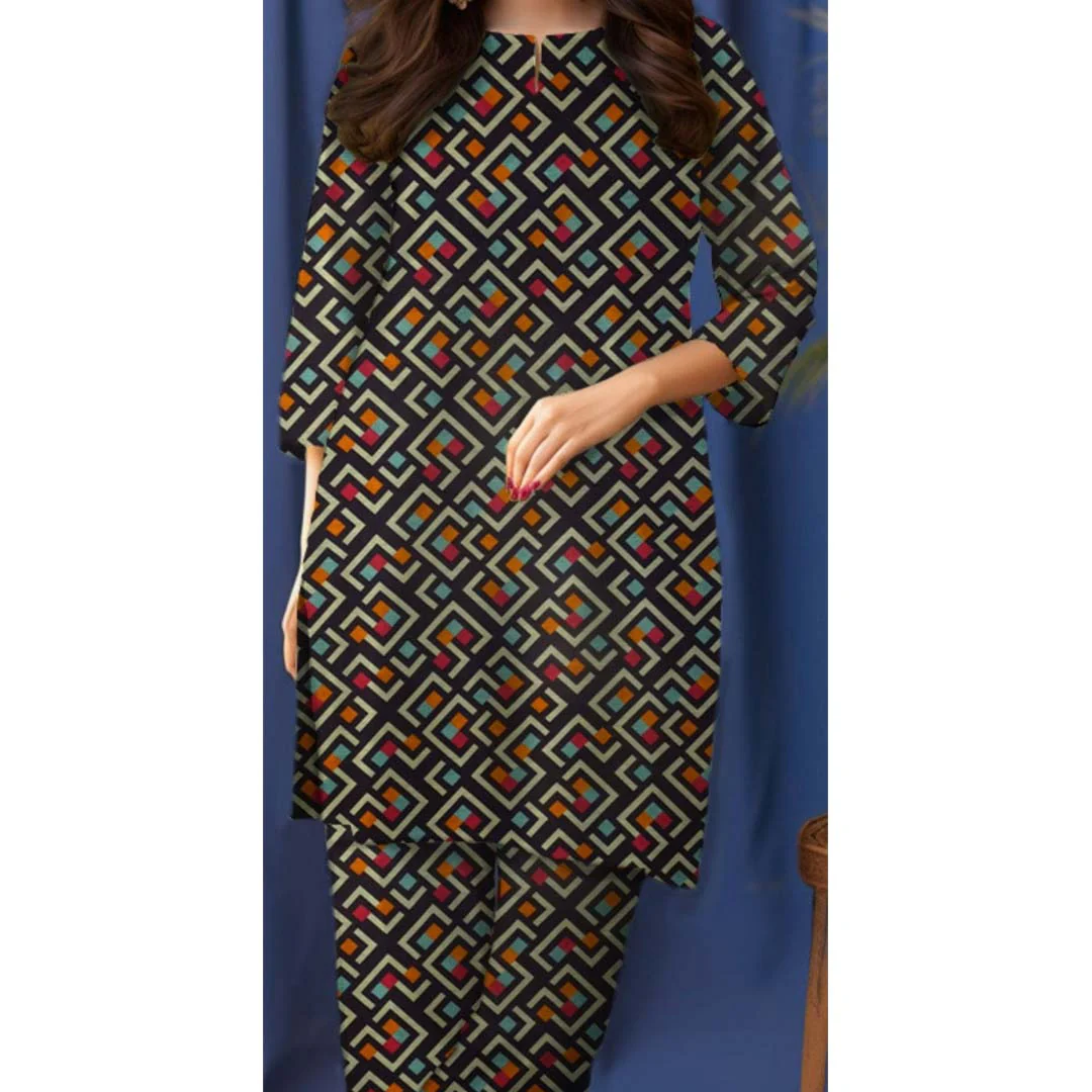 2PC- Unstitched Digital Printed Khaddar Suit PW9327