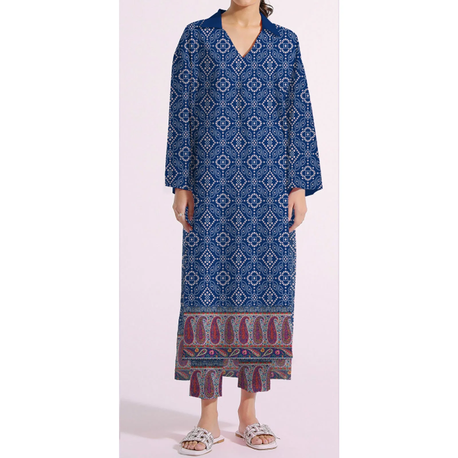 2PC- Unstitched Digital Printed Khaddar Suit PW9570