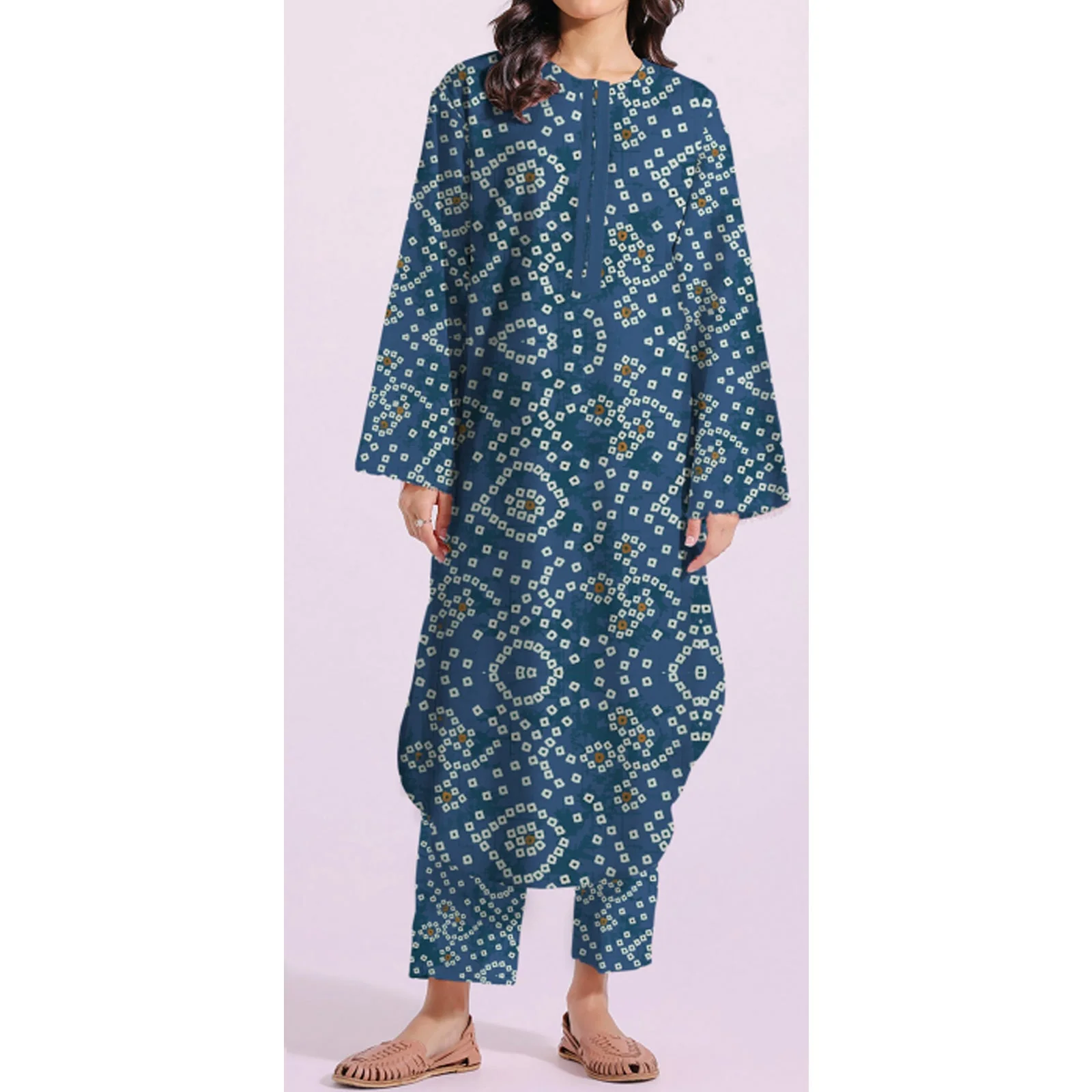 2PC- Unstitched Digital Printed Khaddar Suit PW9578
