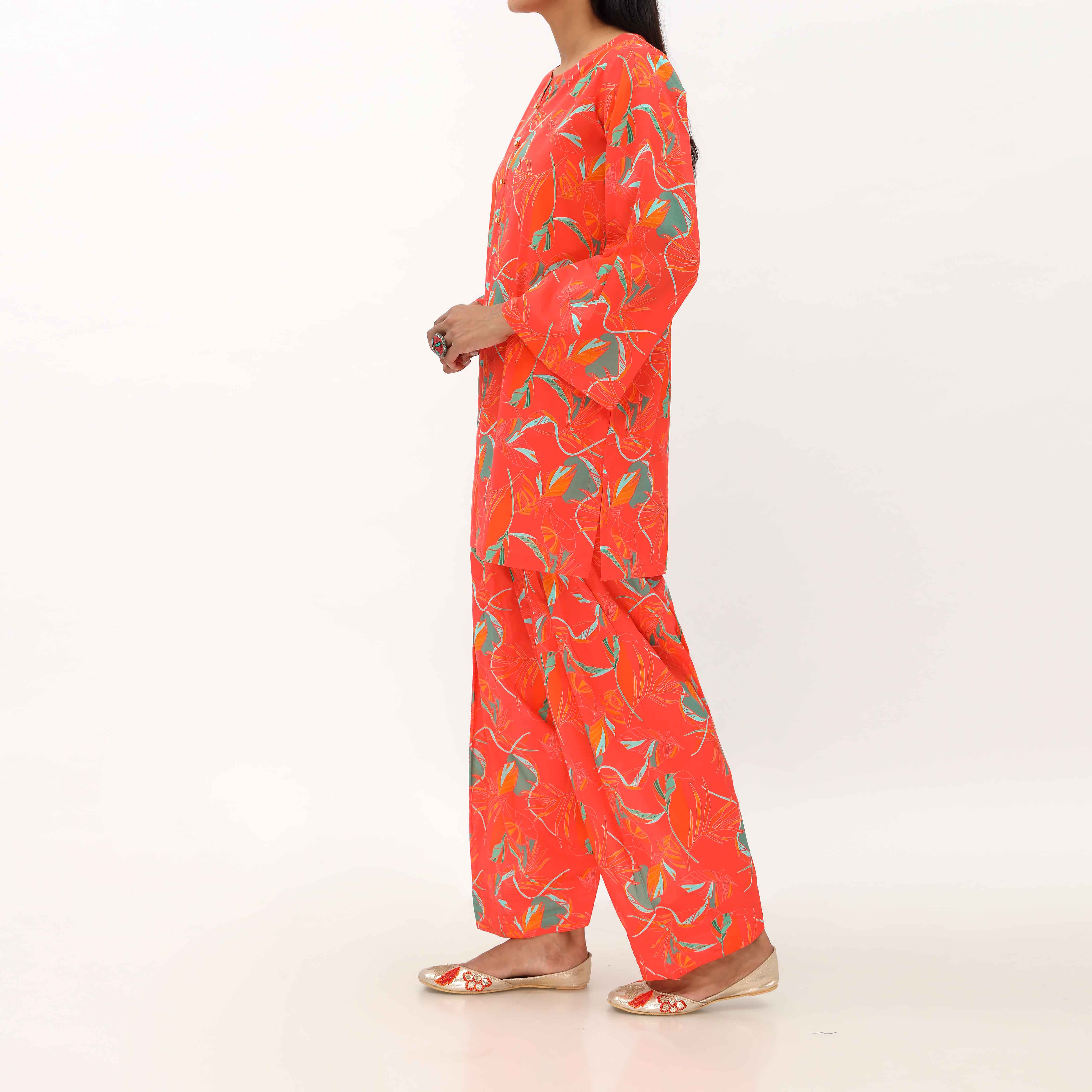 2PC- Unstitched Digital Printed Lawn Suit US5147 - Image 2