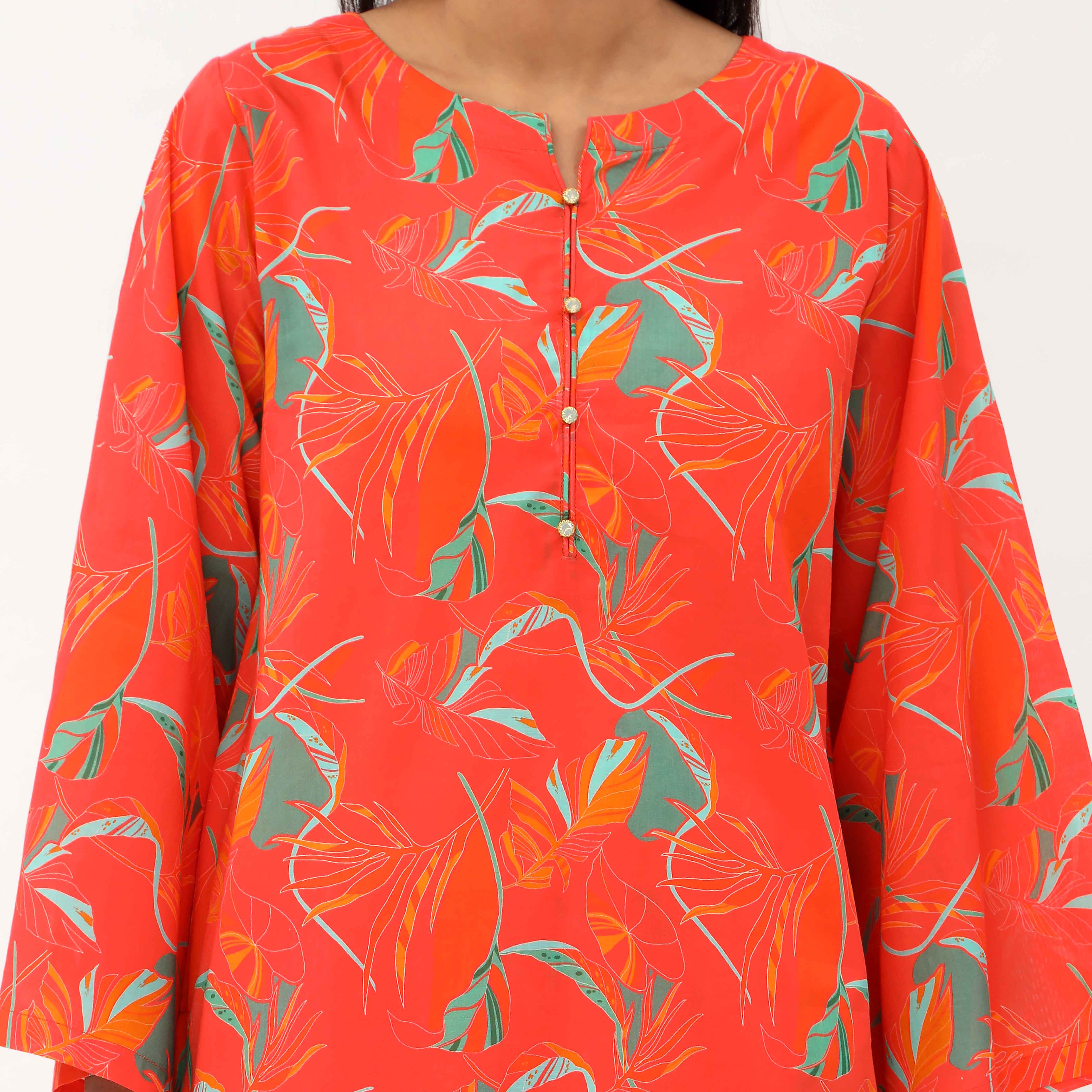 2PC- Unstitched Digital Printed Lawn Suit US5147 - Image 4