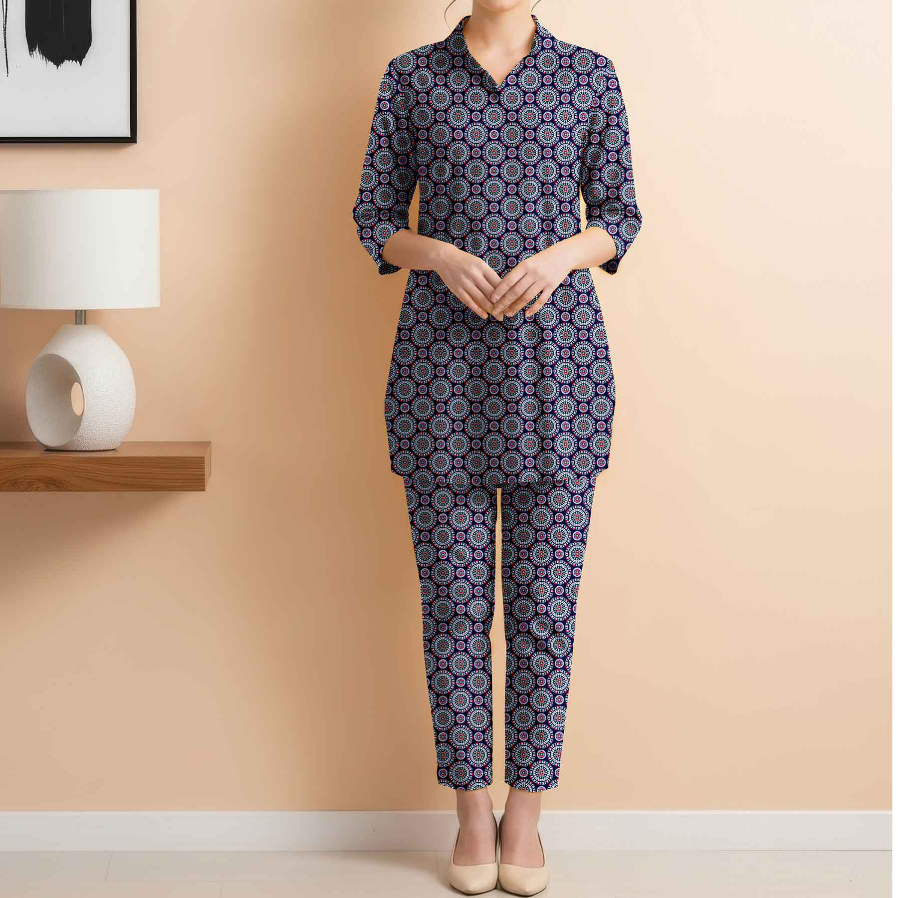 2PC Unstitched Printed suit UW5093 - Image 2