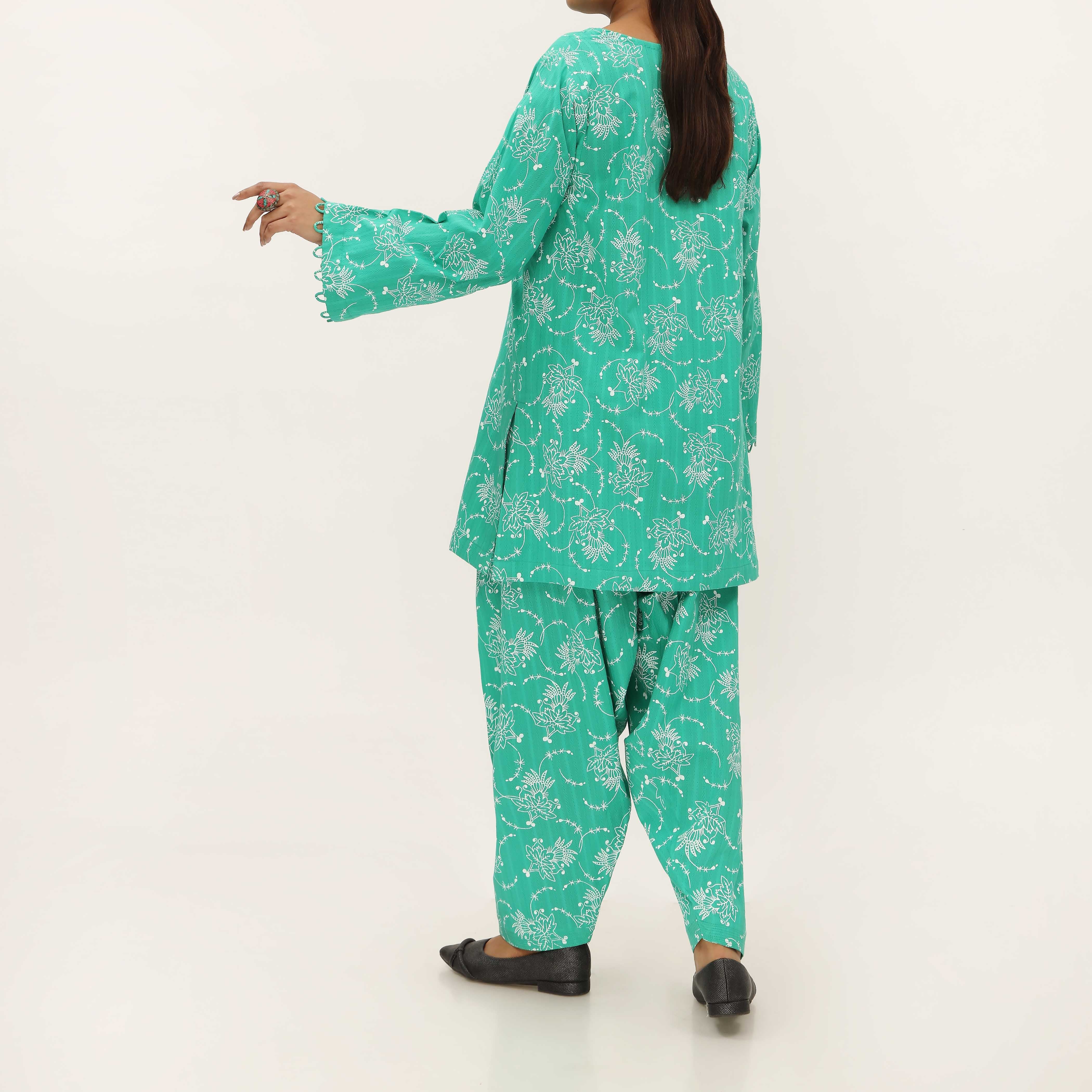 2PC- Unstitched Screen Printed Cotton Suit US5285 - Image 3